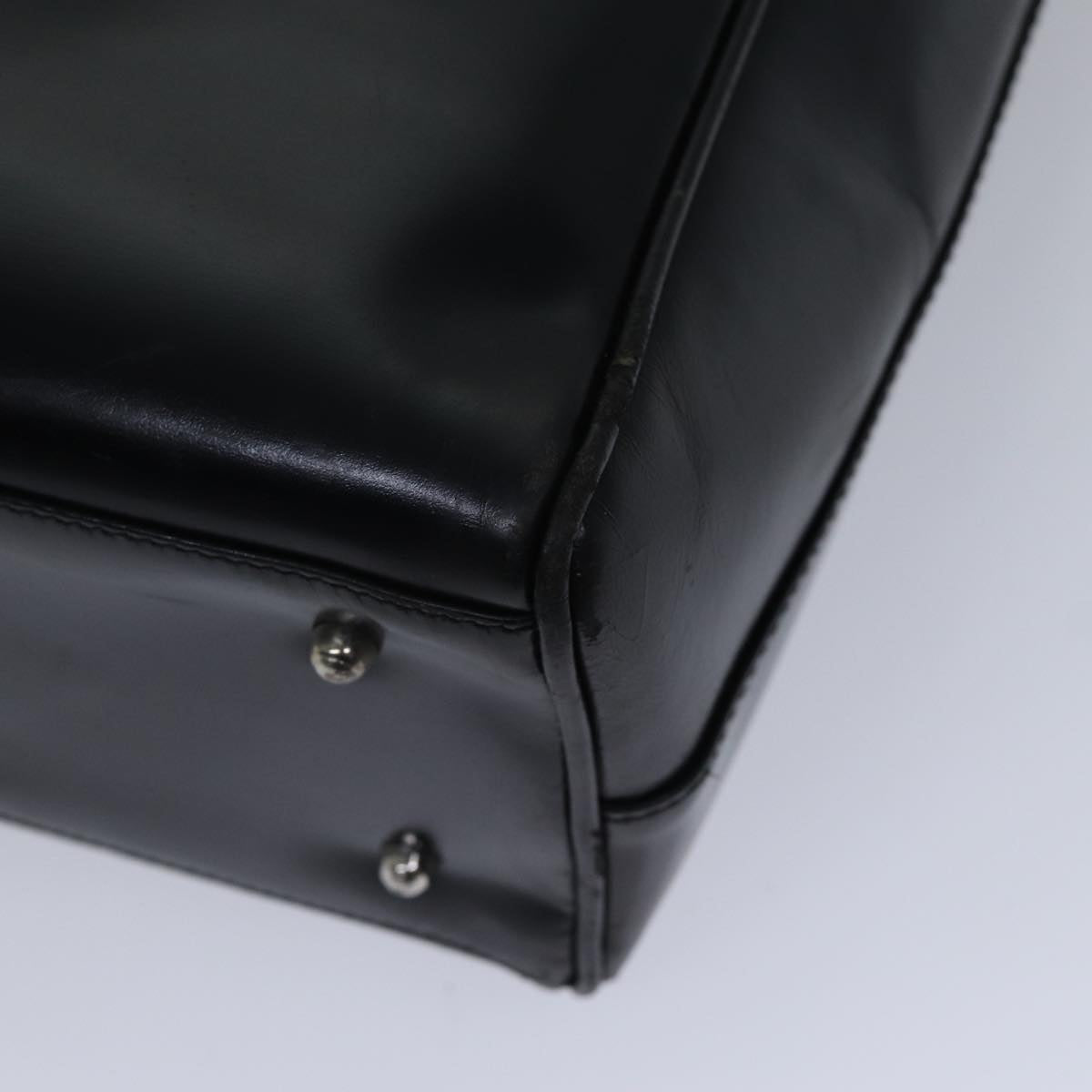 GUCCI Hand Bag Leather Black Silver 002 2865 1313 bs17122