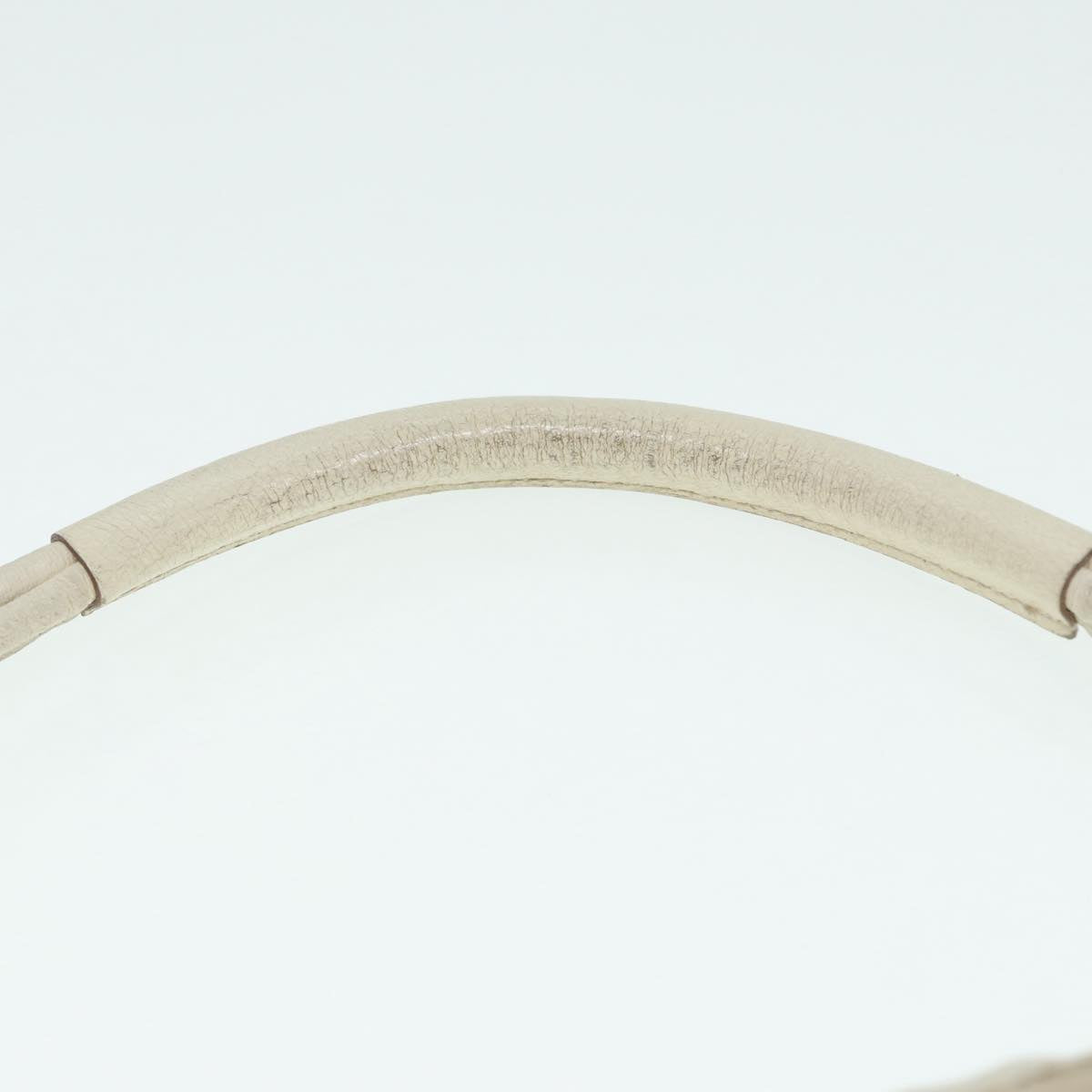 GUCCI Hand Bag Canvas Leather Beige Silver 001 3766 bs17134