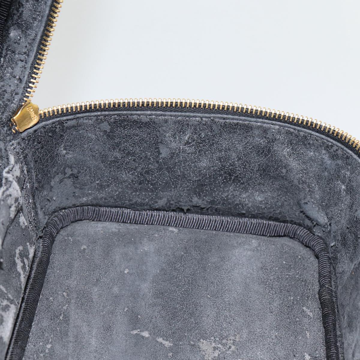 CHANEL COCO Mark Vanity Pouch Caviar Skin Black Gold CC bs17155