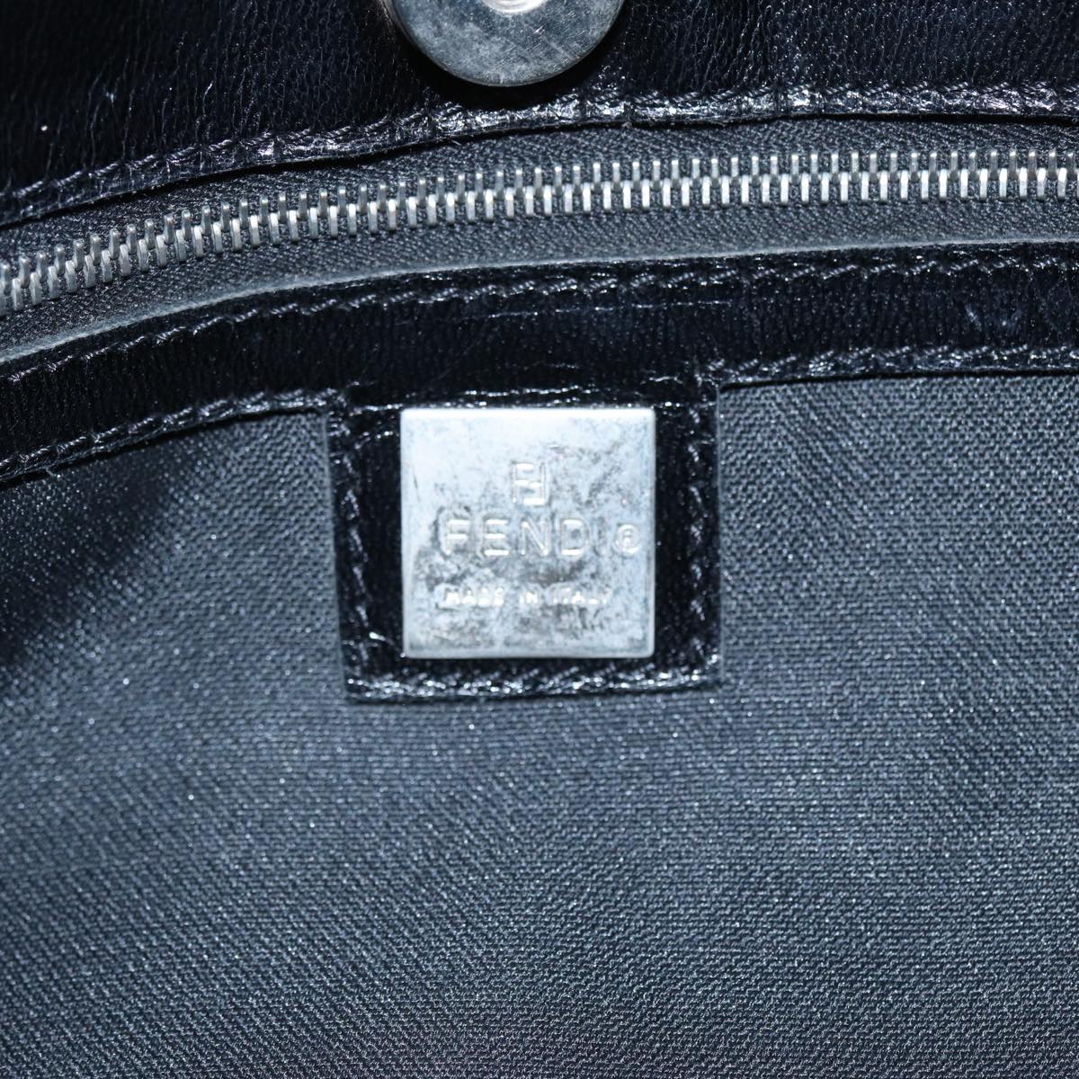 FENDI Shoulder Bag Nylon Black Silver bs17206