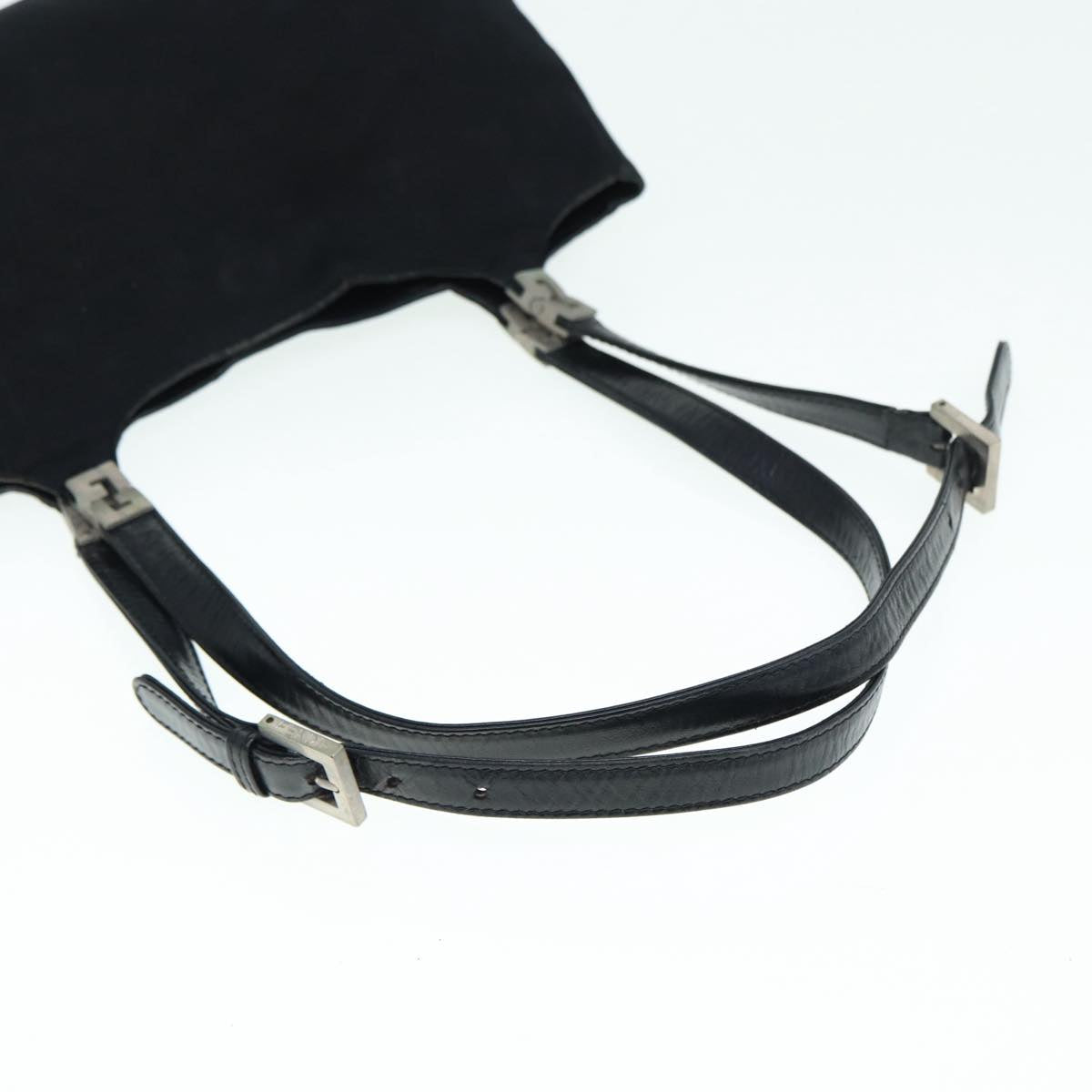 FENDI Shoulder Bag Nylon Black Silver bs17206