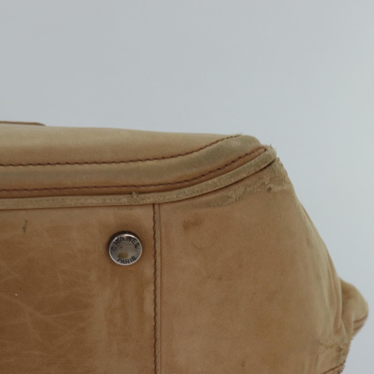 CHANEL Hand Bag Leather Beige CC bs17225
