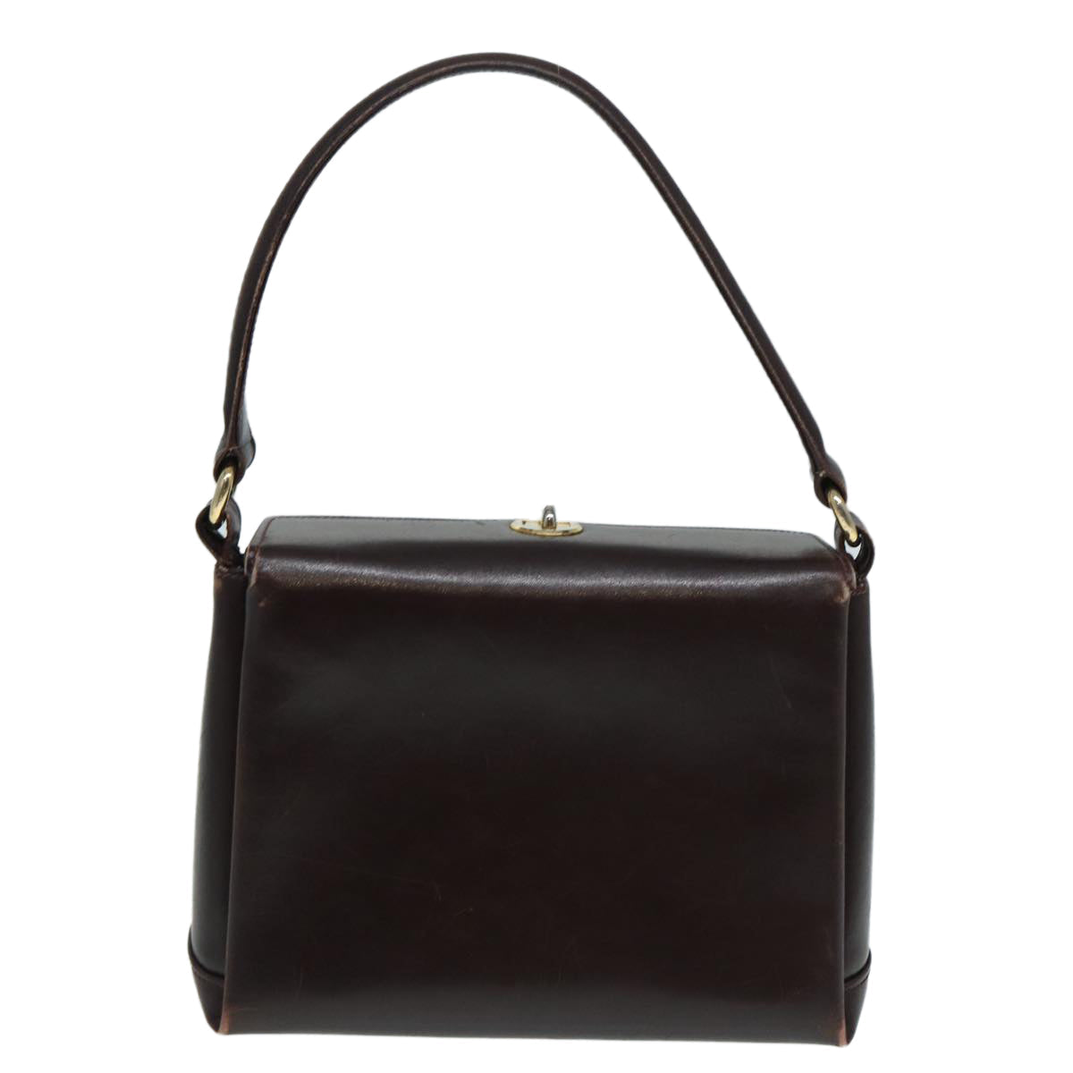 GUCCI Shoulder Bag Leather Brown Gold bs17265