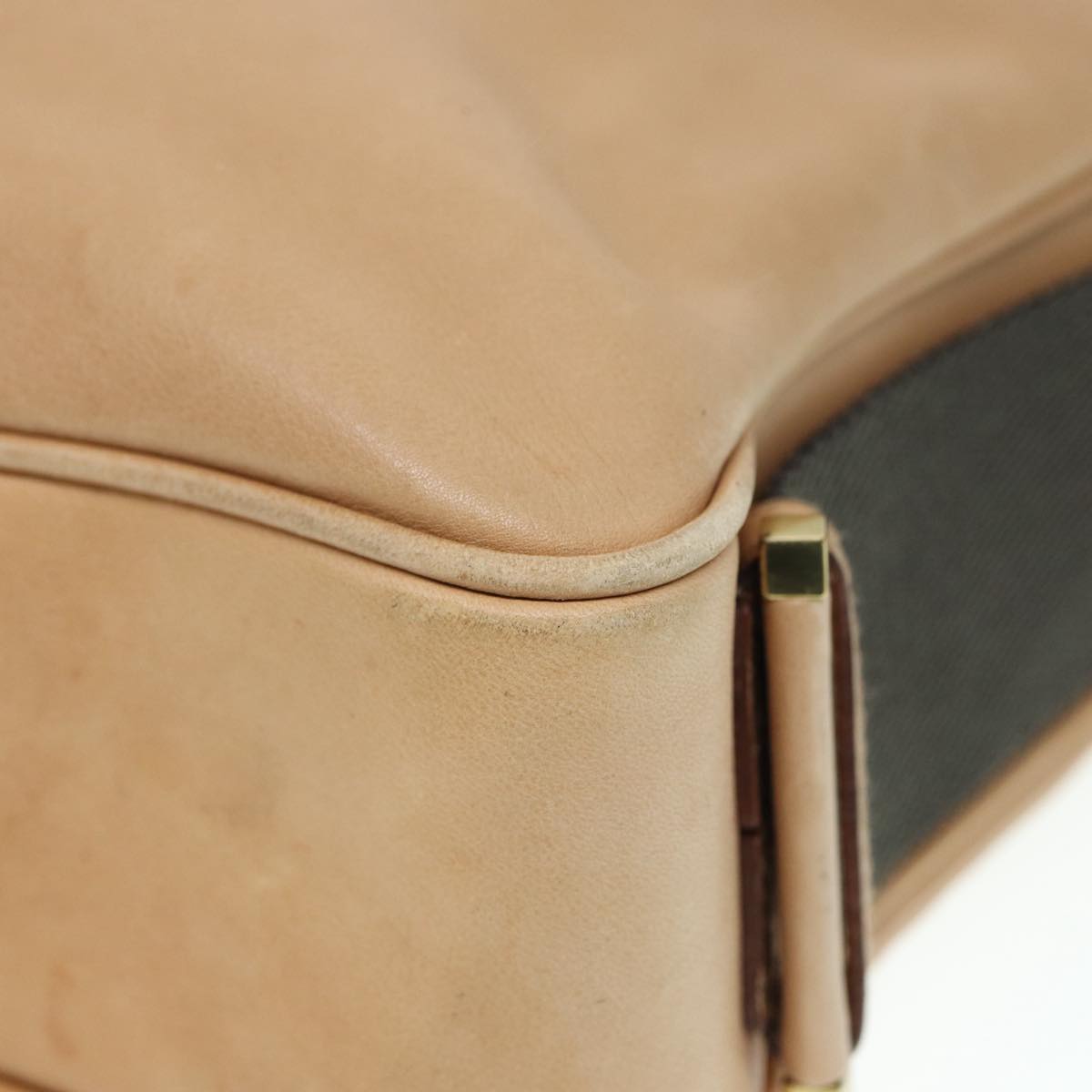 GUCCI Jackie Shoulder Bag Leather Beige Gold 92732 bs17355