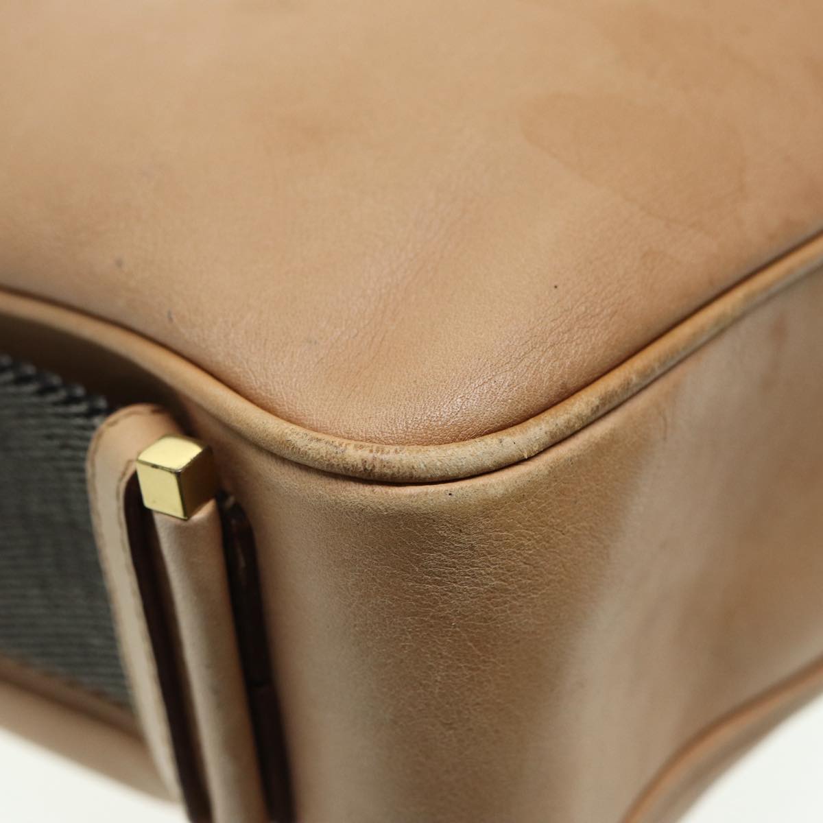 GUCCI Jackie Shoulder Bag Leather Beige Gold 92732 bs17355