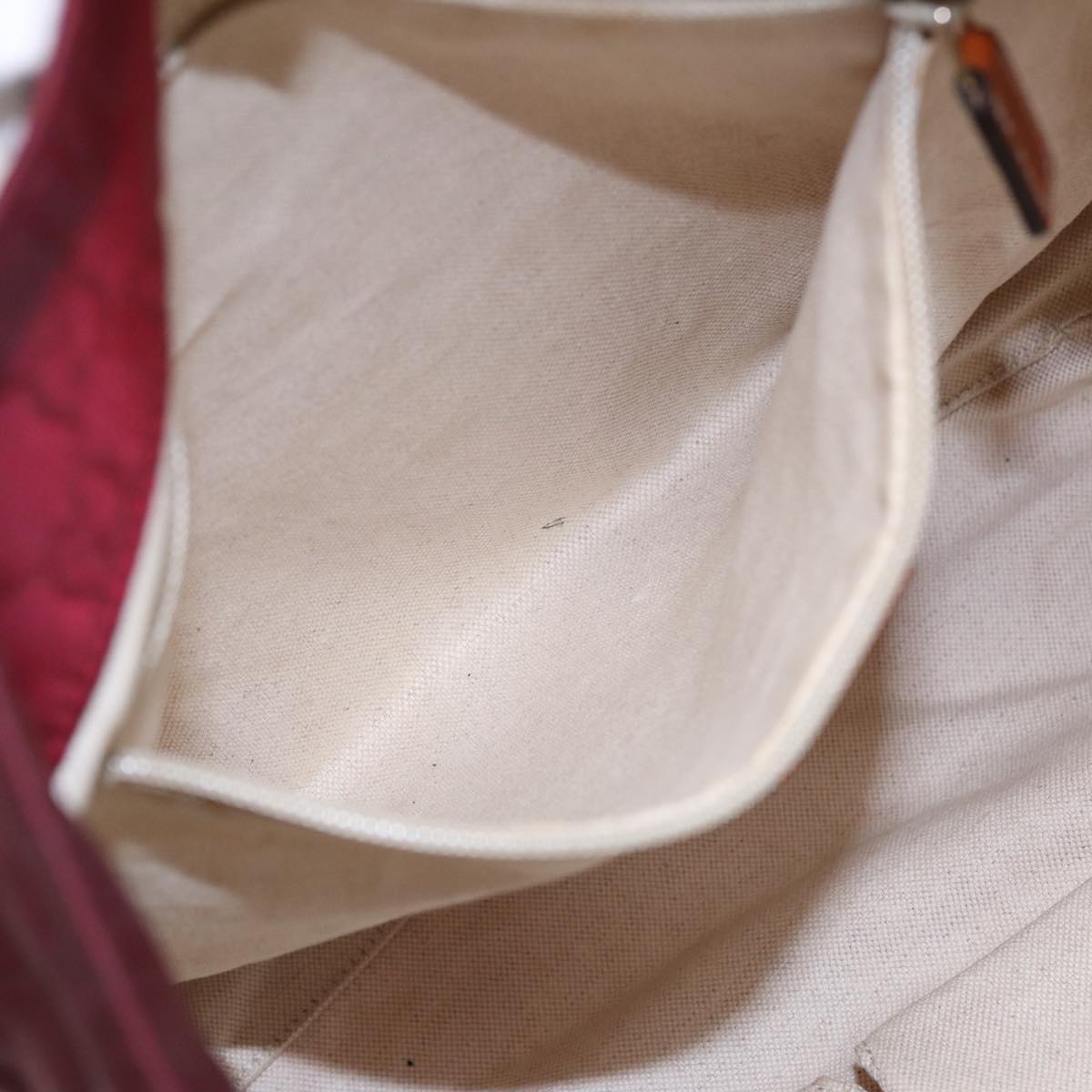 GUCCI GG Canvas Tote Bag Nylon Gold Red 282489 bs17371