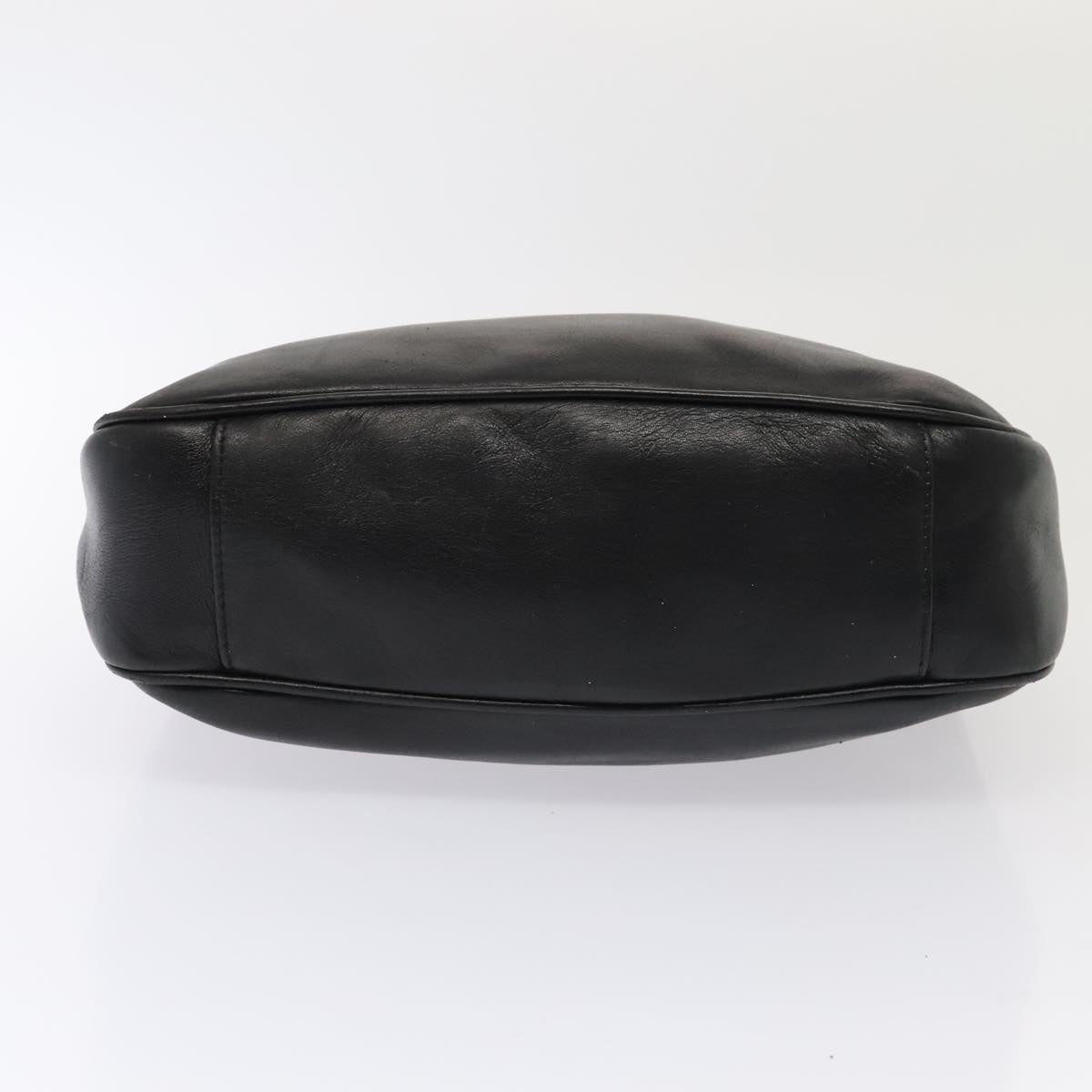 GUCCI Bamboo Hand Bag Leather Black Gold 001 1705 1638 bs17478