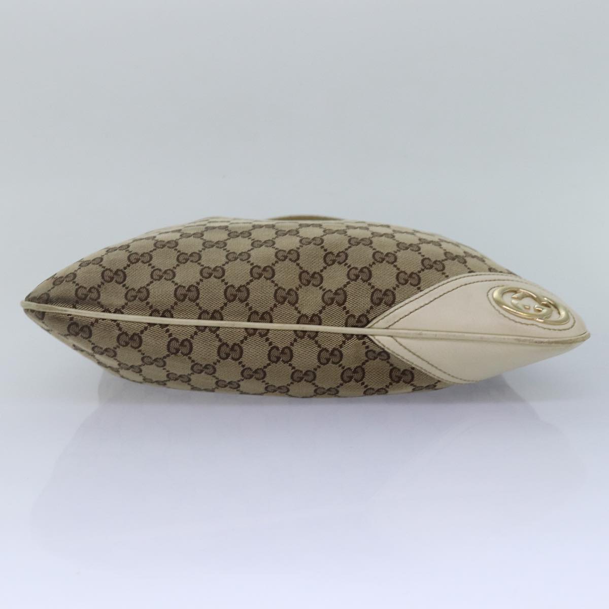 GUCCI GG Canvas Shoulder Bag Beige Gold 169947 bs17560