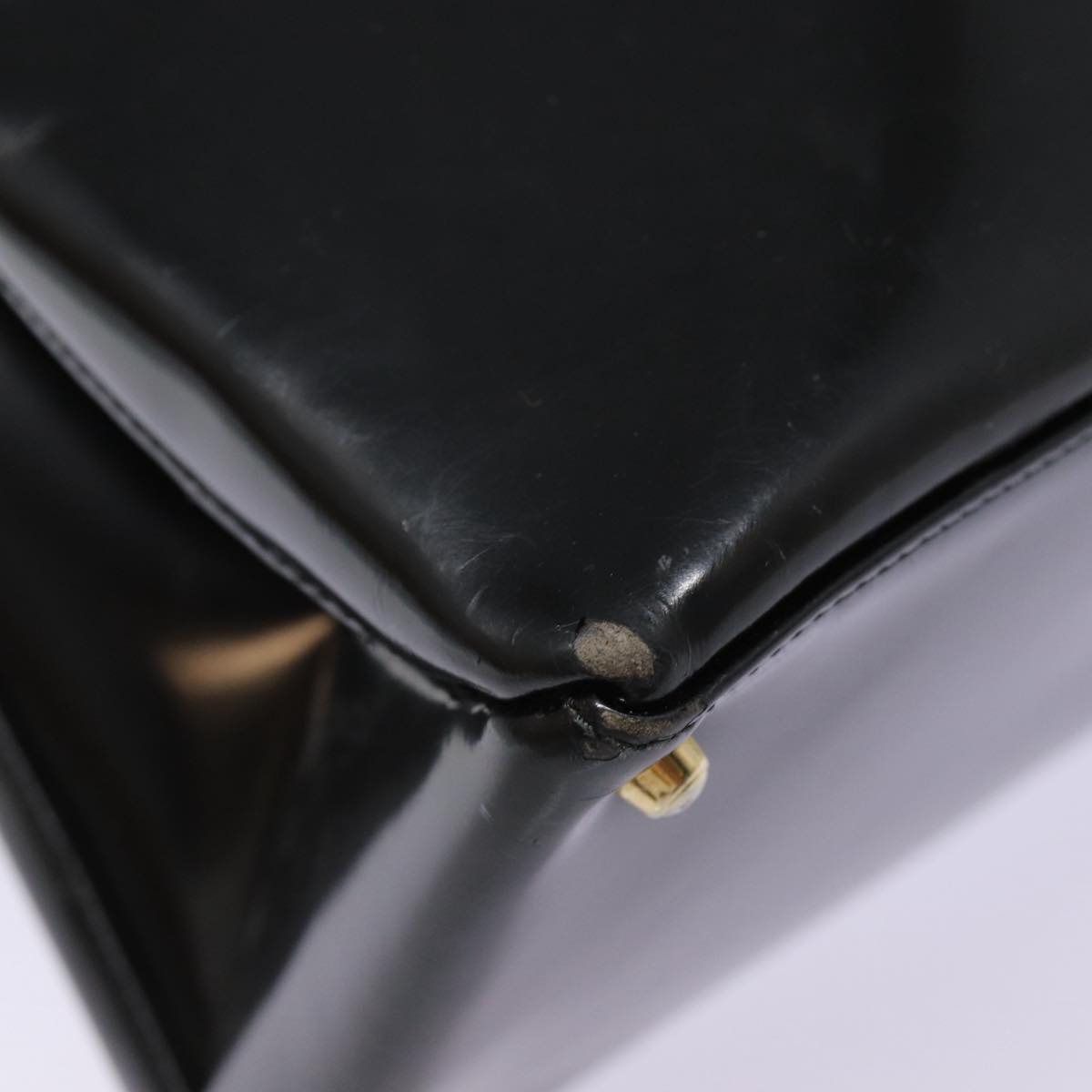 GUCCI Hand Bag Leather Black Gold 000 1118 0503 bs17561