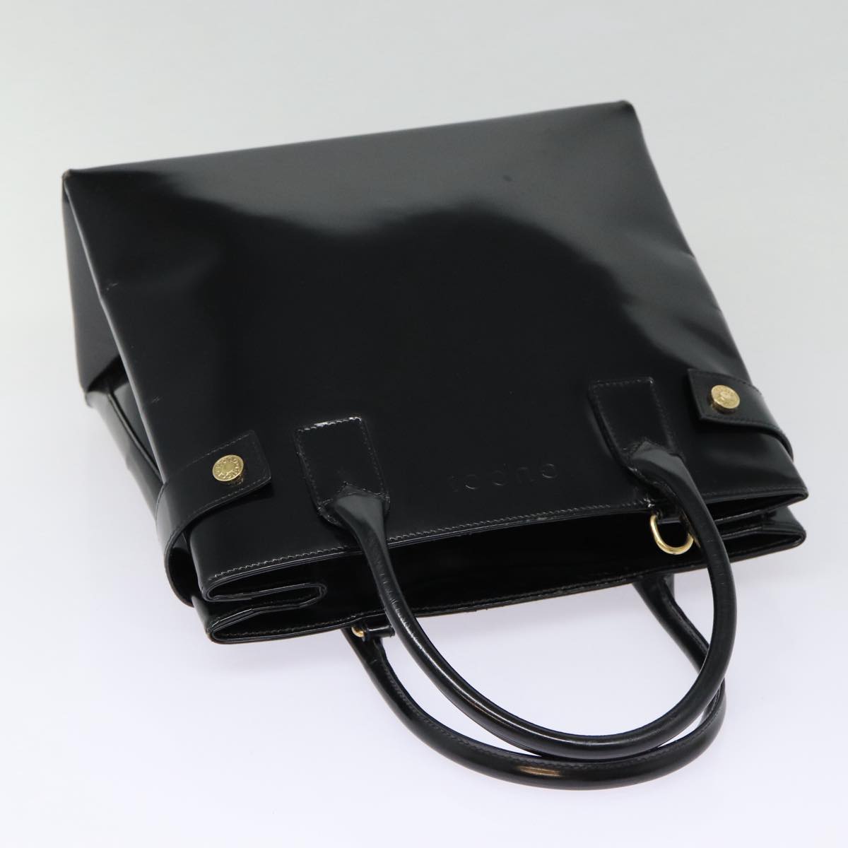 GUCCI Hand Bag Leather Black Gold 000 1118 0503 bs17561