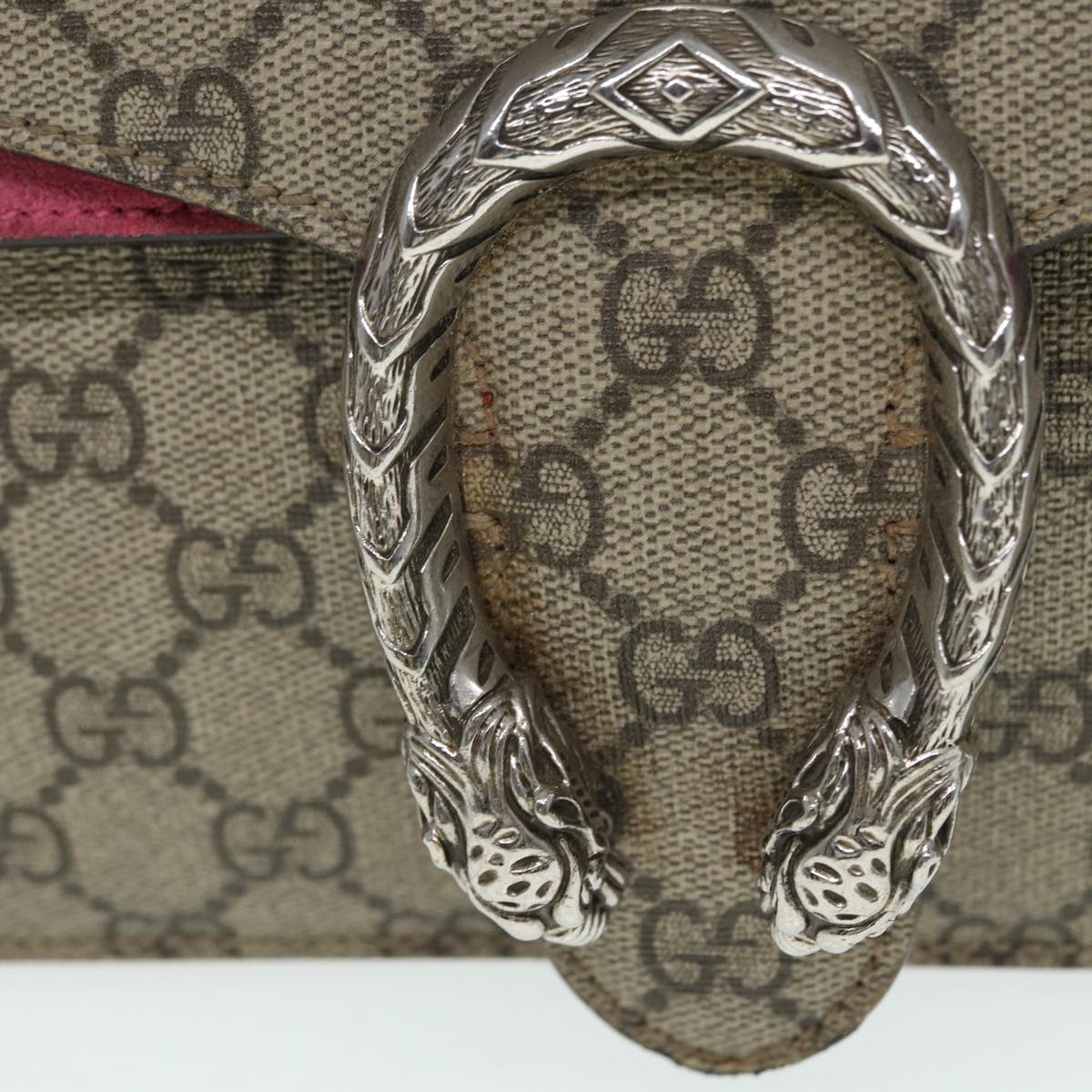 GUCCI GG Supreme Dionysus Chain Shoulder Bag PVC Beige 400249 bs17584