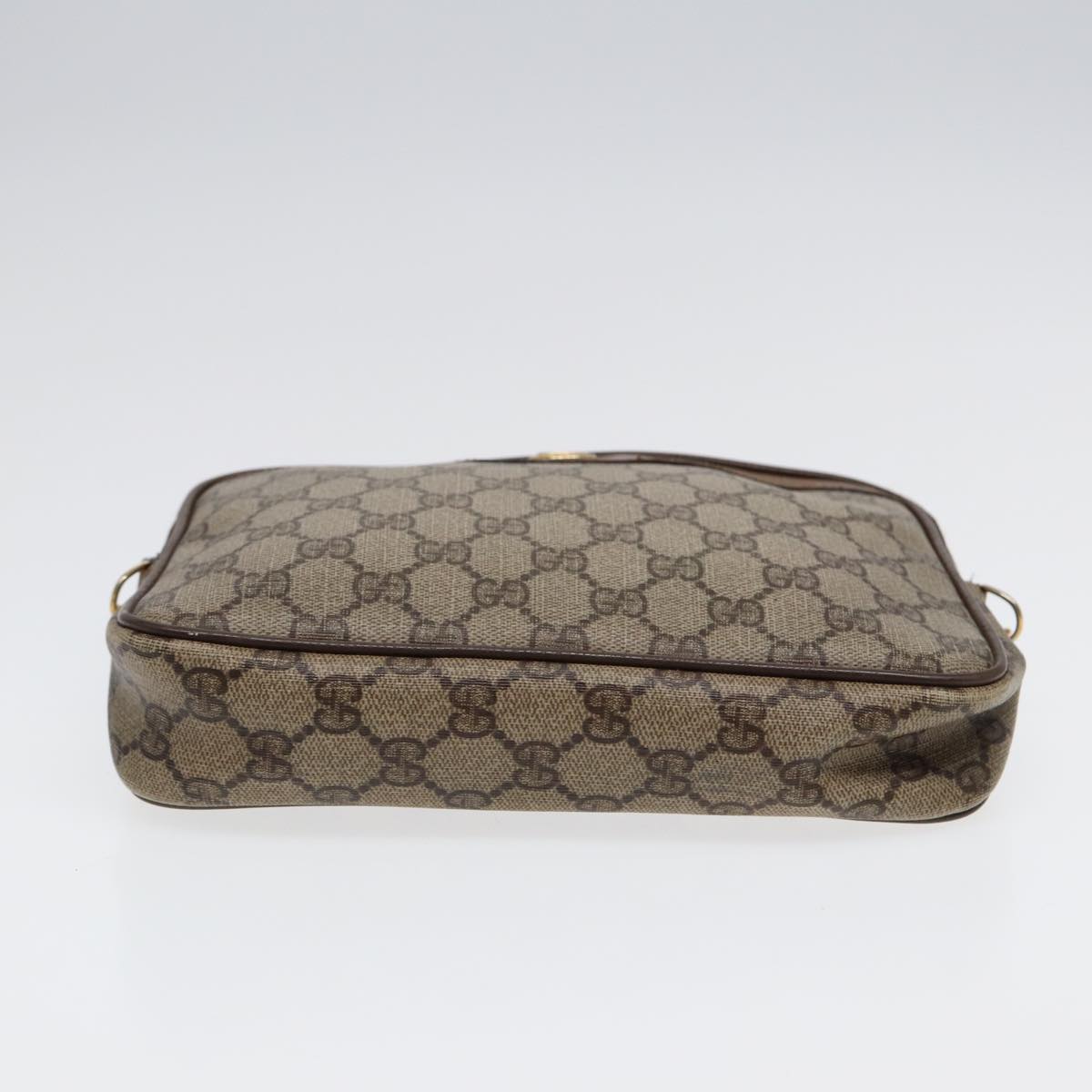 GUCCI GG Supreme Shoulder Bag PVC Leather Beige Gold 97 02 068 bs17607