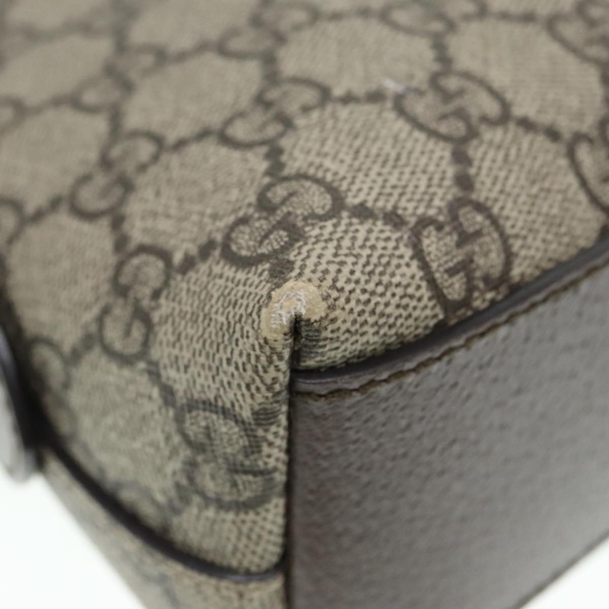 GUCCI GG Supreme Web Sherry Line Shoulder Bag PVC Beige 499621 bs17609