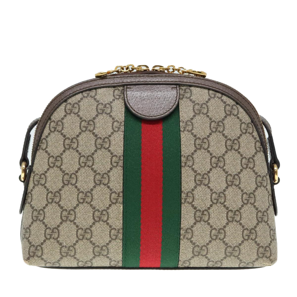 GUCCI GG Supreme Web Sherry Line Shoulder Bag PVC Beige 499621 bs17609