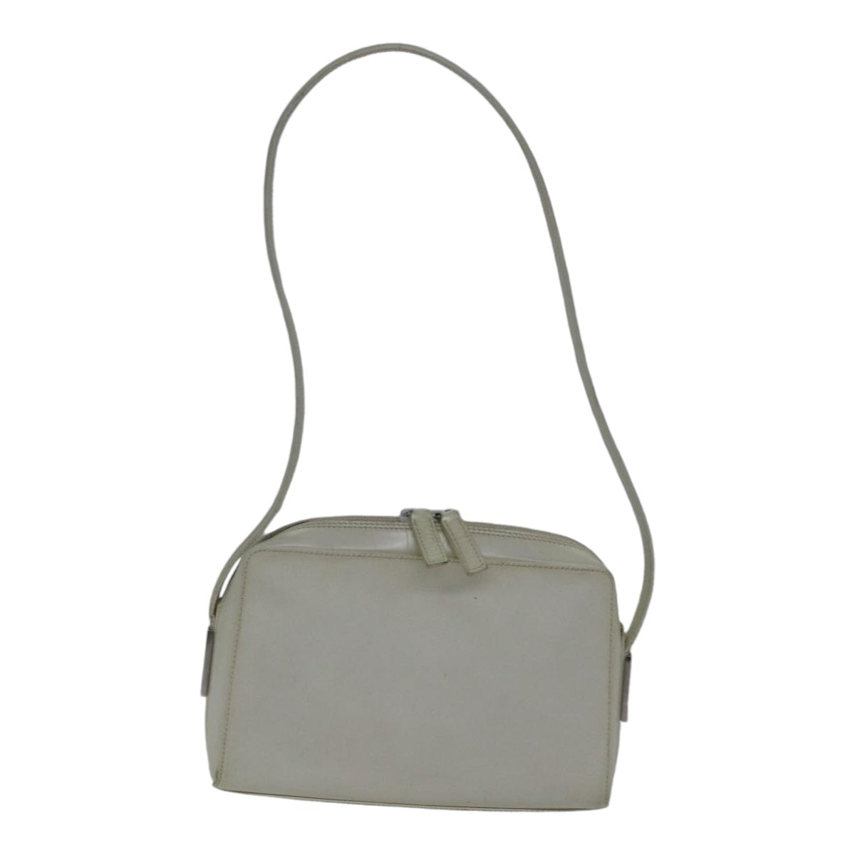 GUCCI Shoulder Bag Leather White Silver 007 1014 0274 bs17611