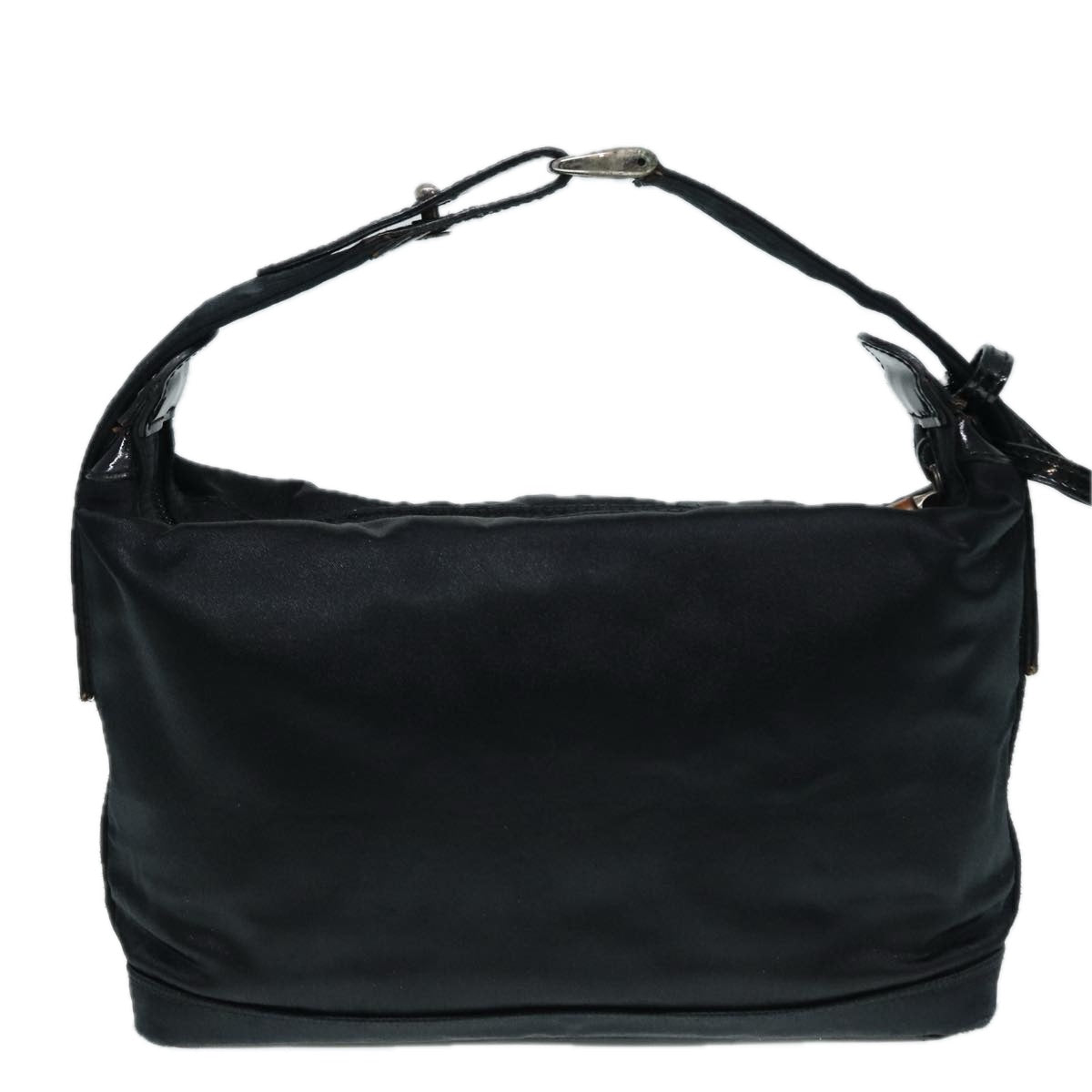 GUCCI Bamboo Hand Bag Canvas Silver Black bs17612