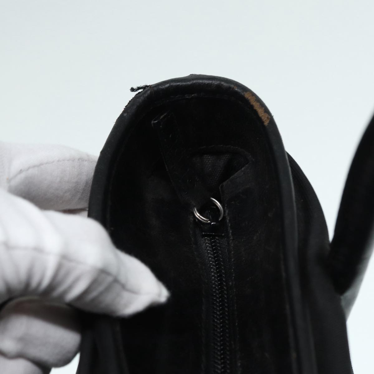 GUCCI Hand Bag Nylon Black Silver 002 2123 0458 bs17662