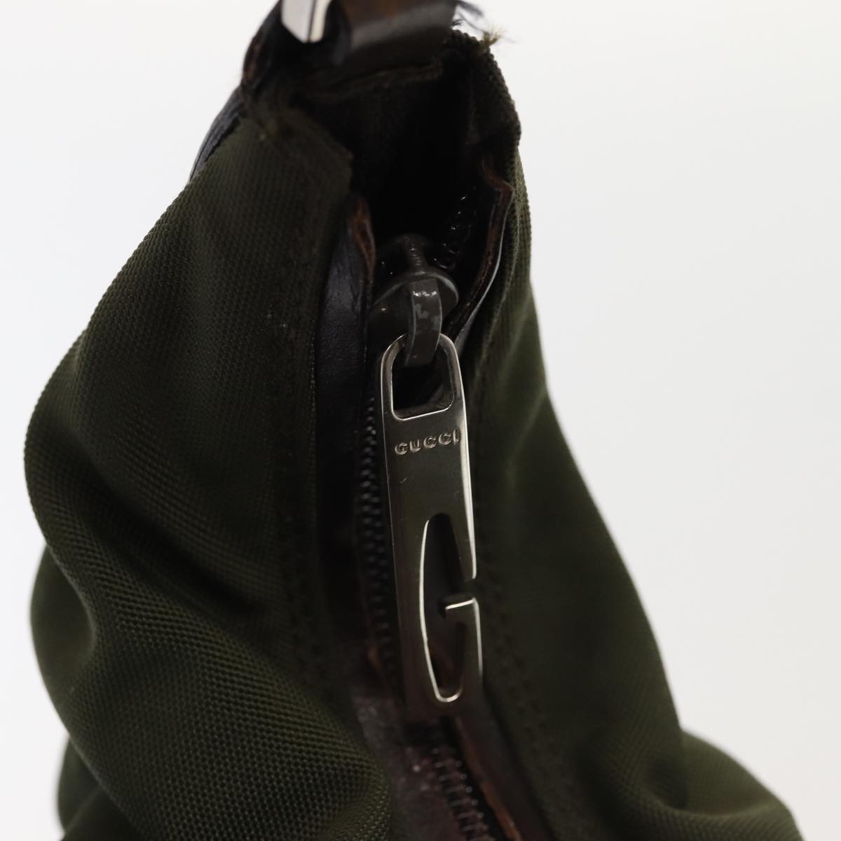 GUCCI Shoulder Bag Nylon Green Silver bs17713