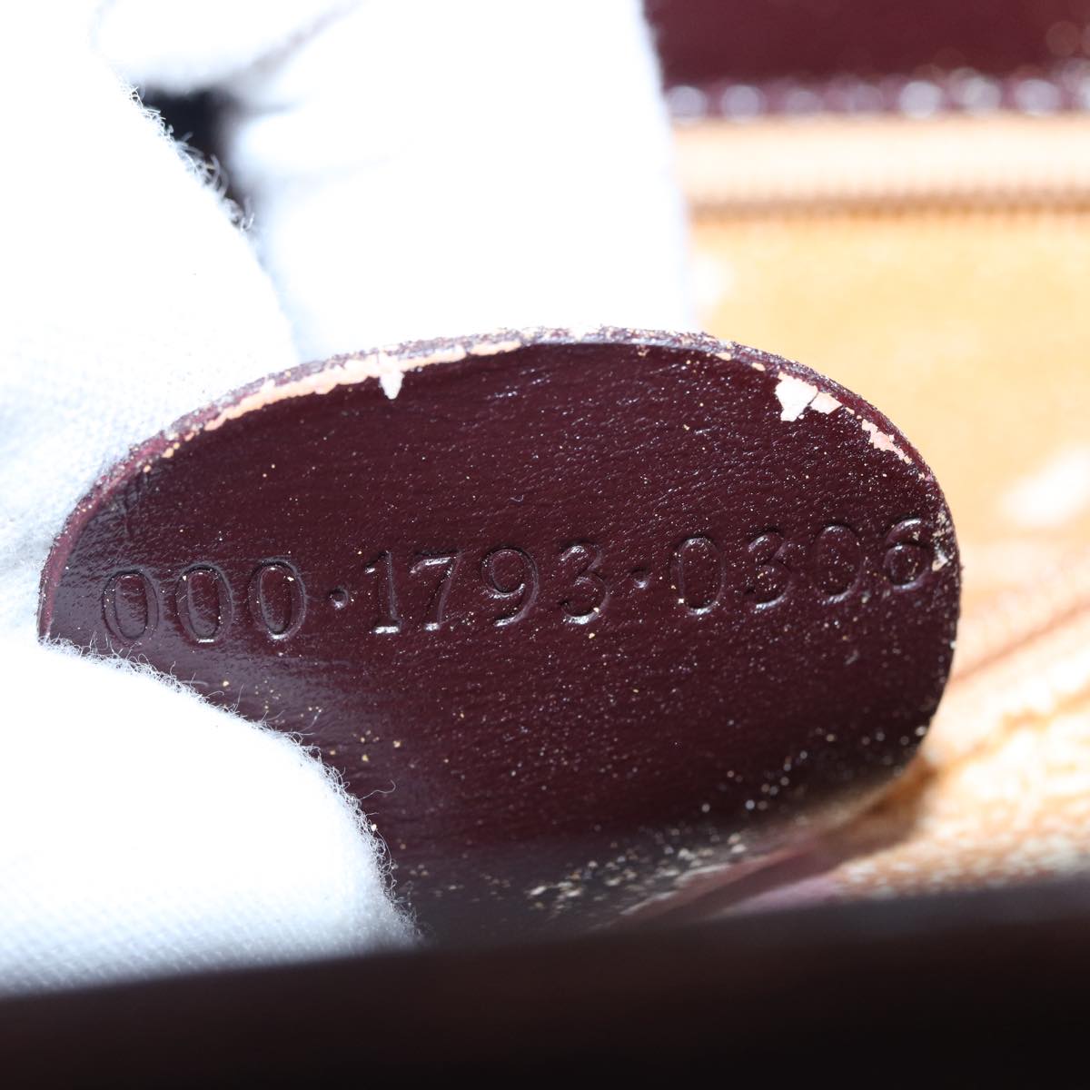 GUCCI Hand Bag Suede 2way Gold Brown bs17780