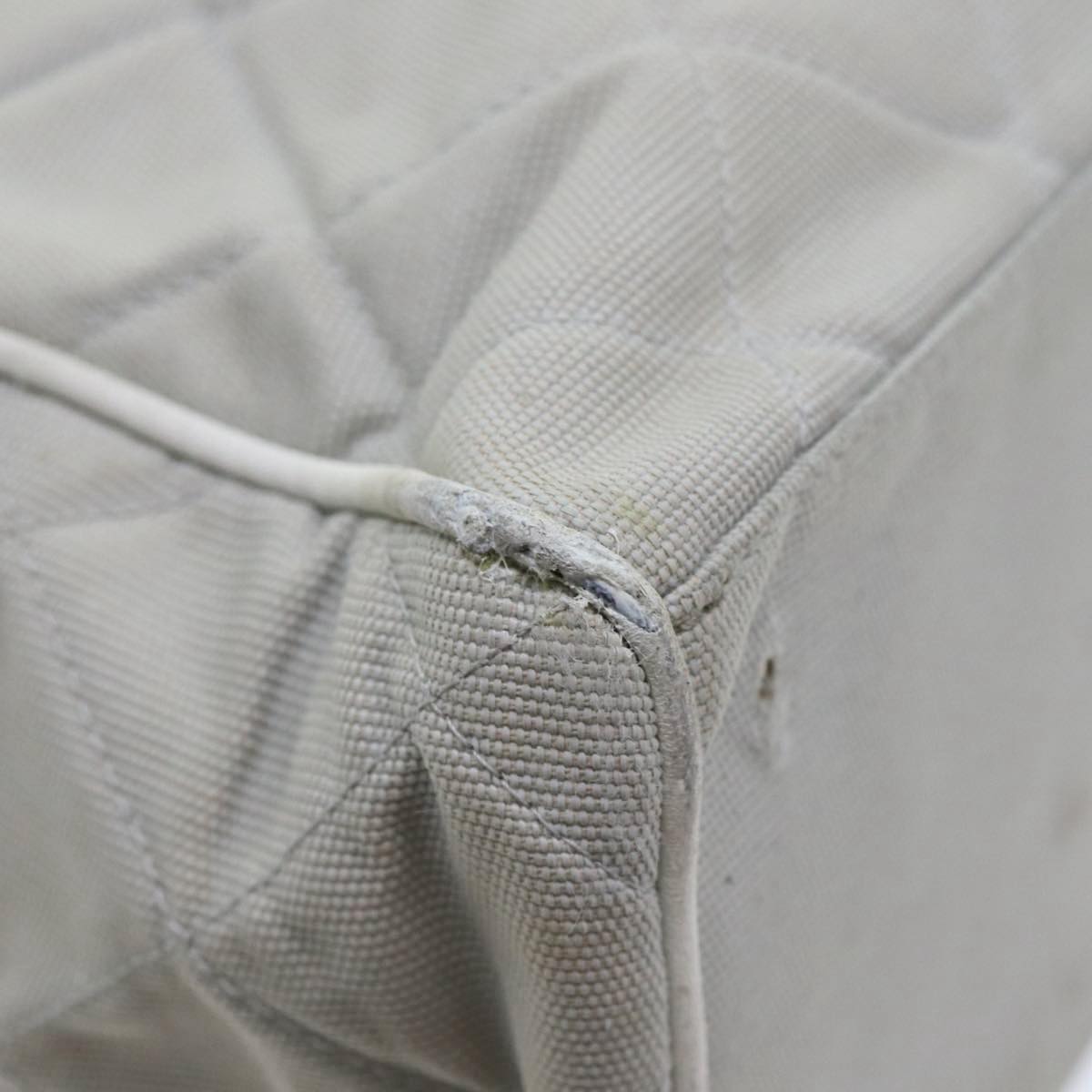 CHANEL Hand Bag Canvas Gray Silver CC bs17832