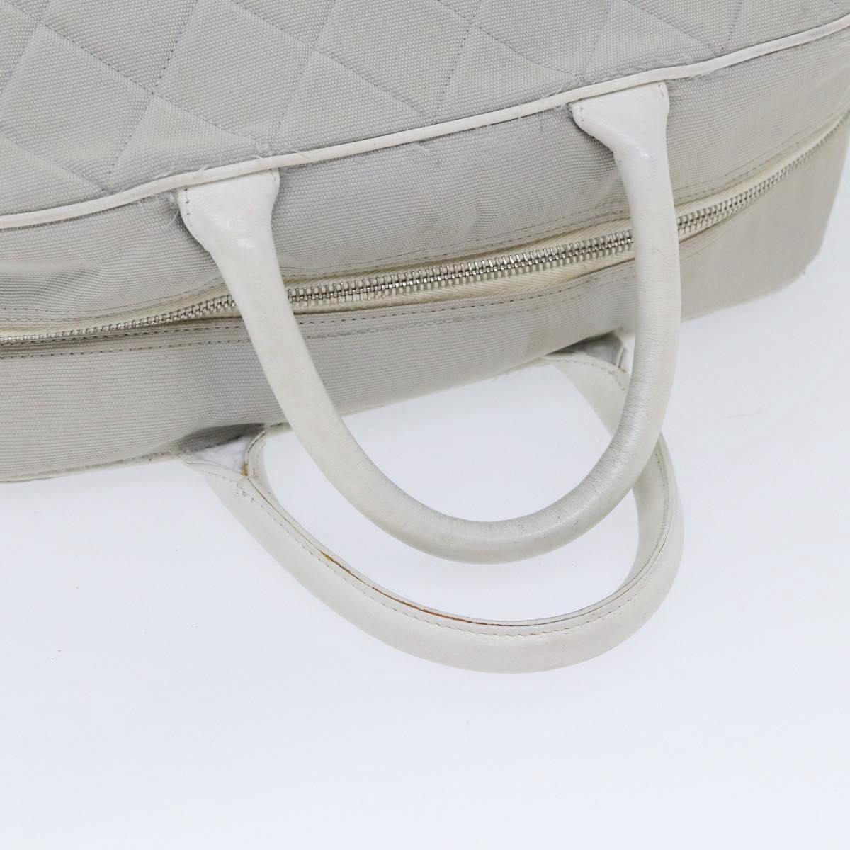 CHANEL Hand Bag Canvas Gray Silver CC bs17832