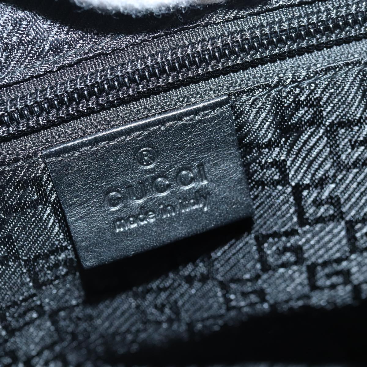 GUCCI Shoulder Bag Nylon Black Silver 122374 bs17862