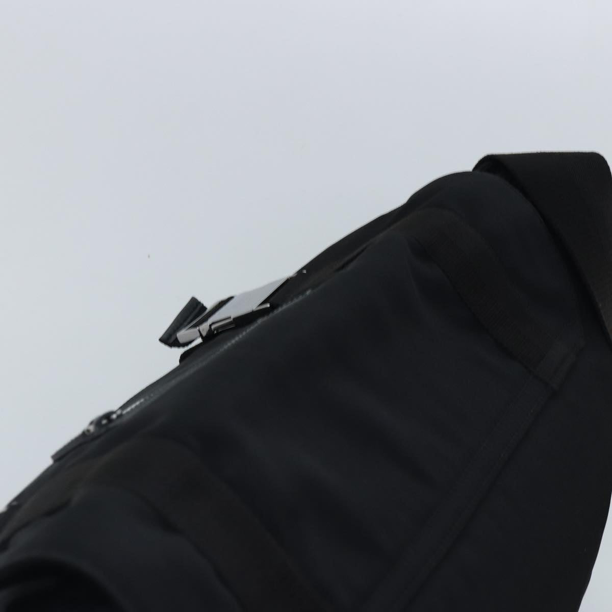 GUCCI Shoulder Bag Nylon Black Silver 122374 bs17862