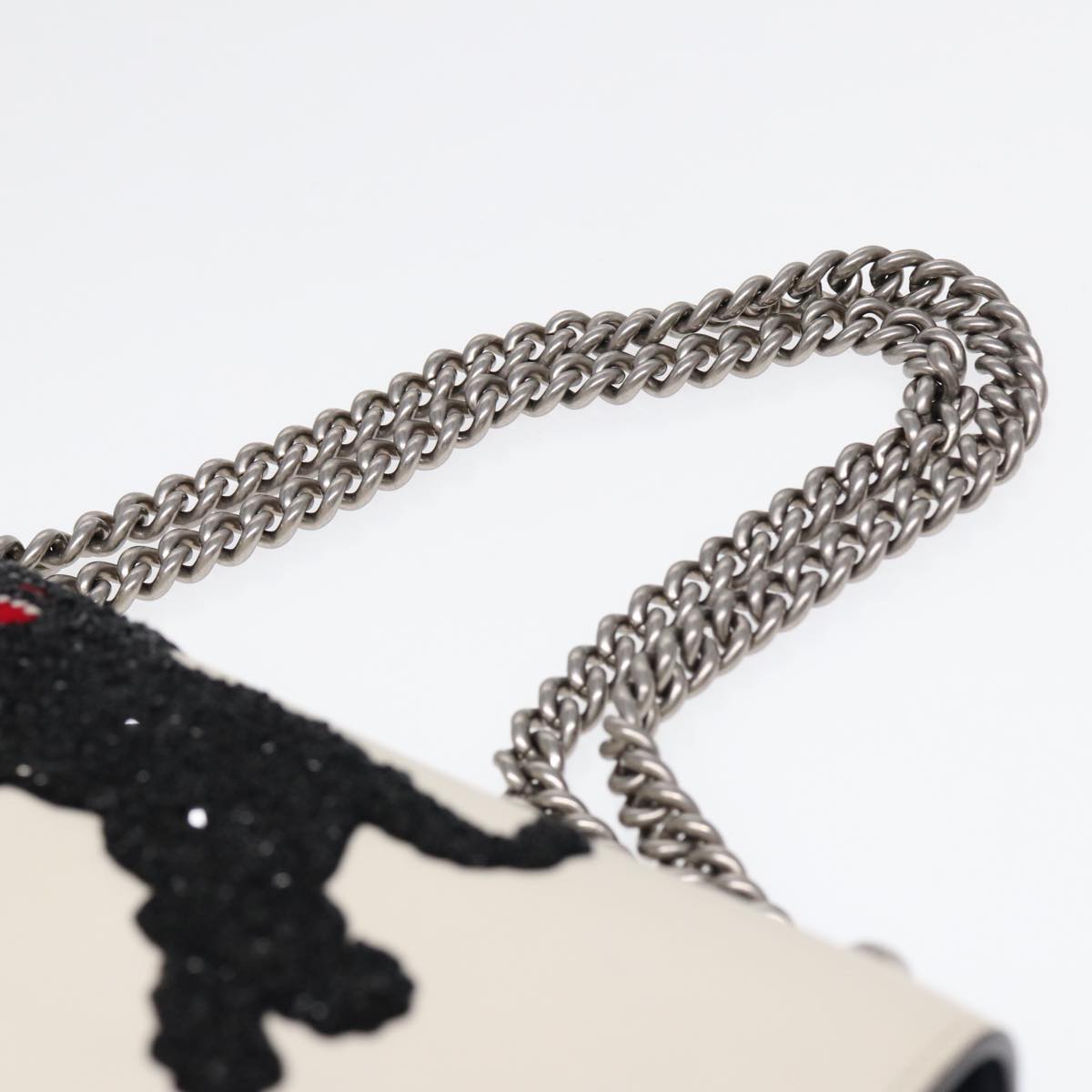 GUCCI Chain Dionysus Panther Shoulder Bag Leather Multicolor 403348 bs17863