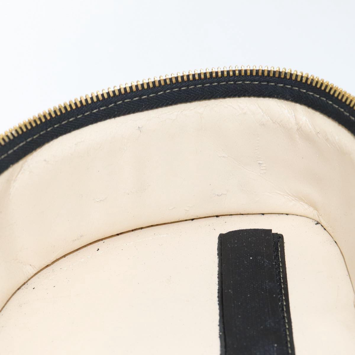 FENDI Pecan Canvas Hand Bag Brown Black gold bs17879