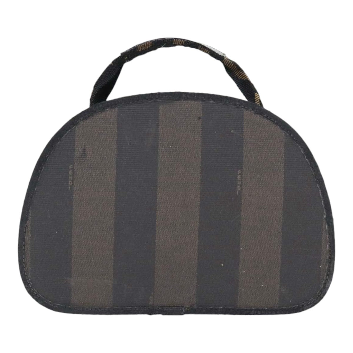 FENDI Pecan Canvas Hand Bag Brown Black gold bs17879