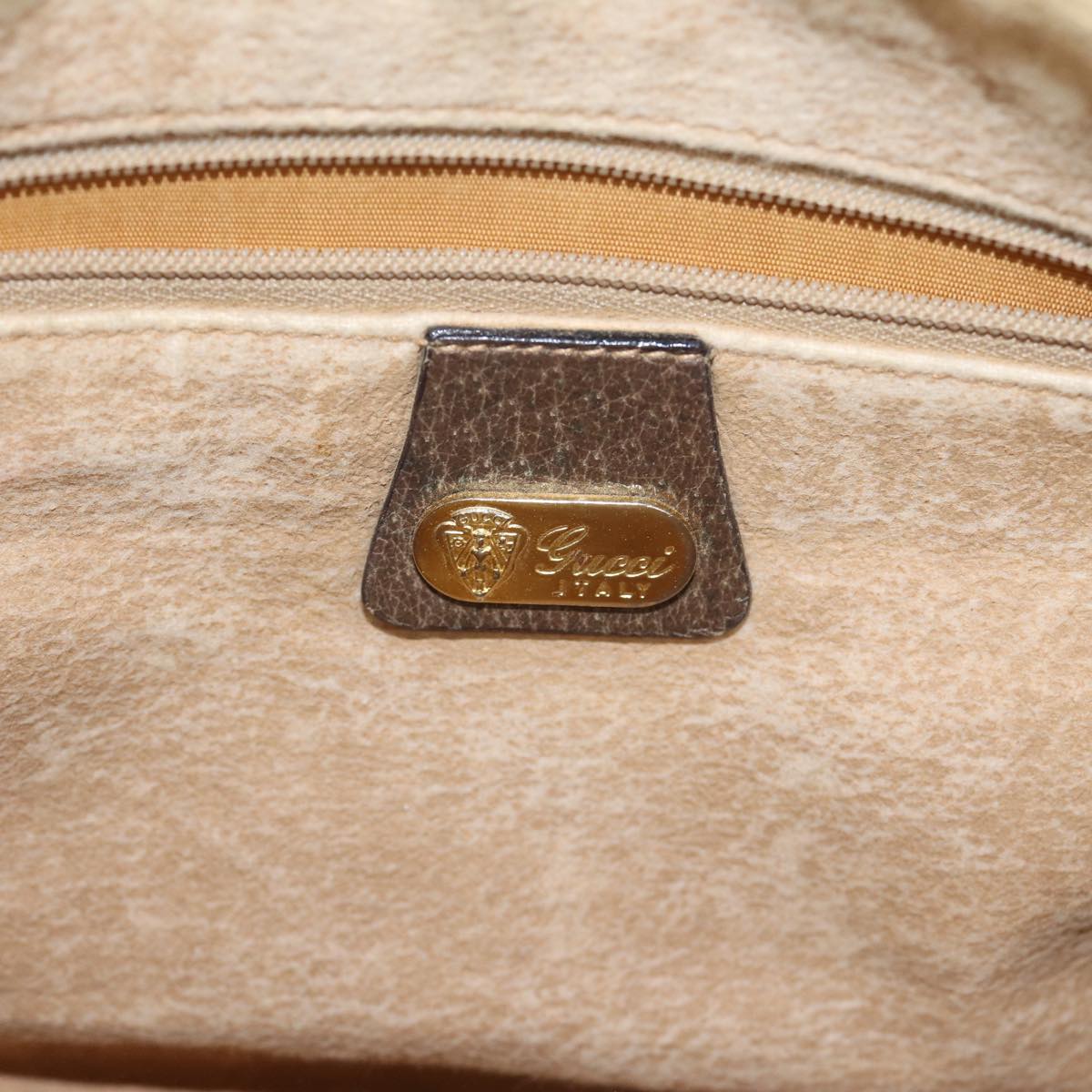 GUCCI GG Supreme Shoulder Bag PVC Leather Beige 001 115 0117 bs17951