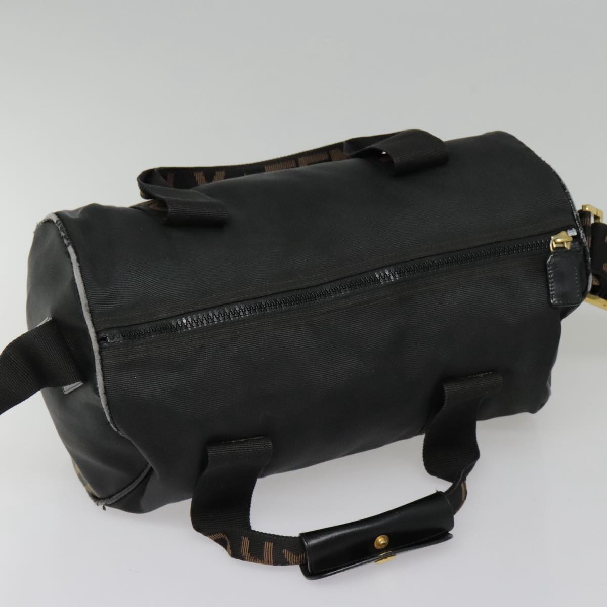 FENDI Boston Bag Nylon 2way Black Gold bs18016