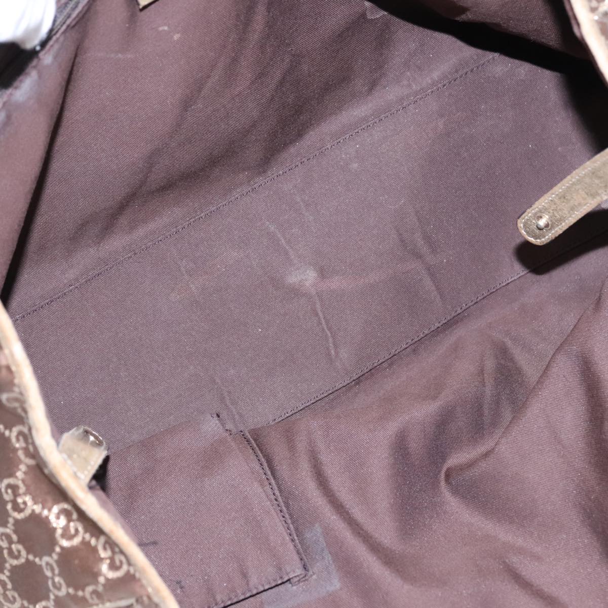 GUCCI GG Canvas Tote Bag Gold Tone bs18147
