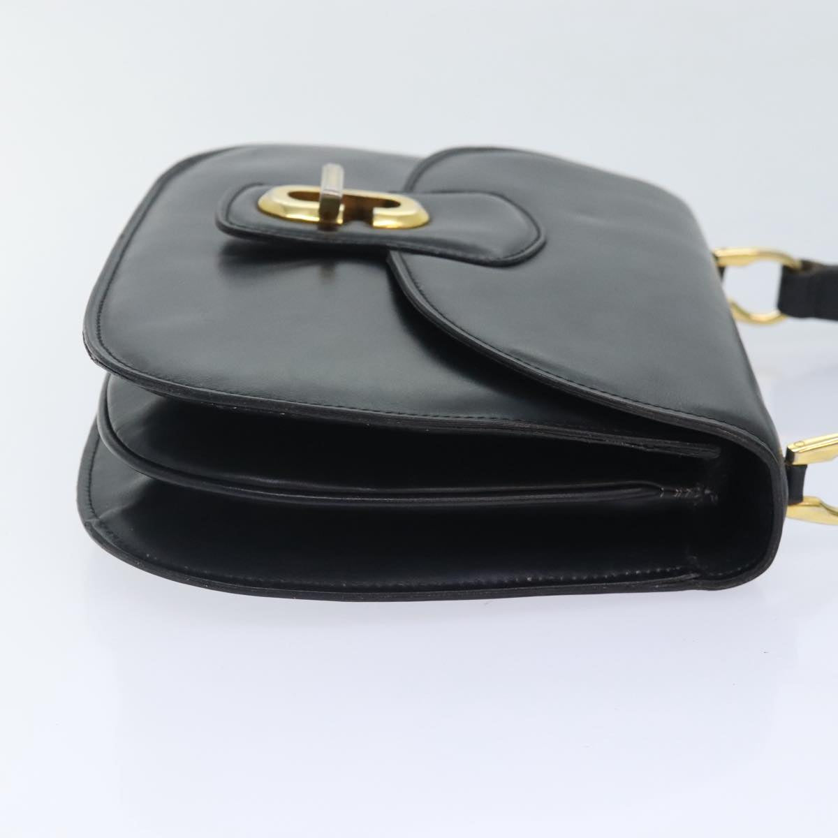 GUCCI Shoulder Bag Leather Black bs18161
