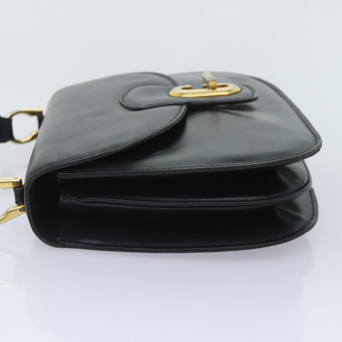 GUCCI Shoulder Bag Leather Black bs18161