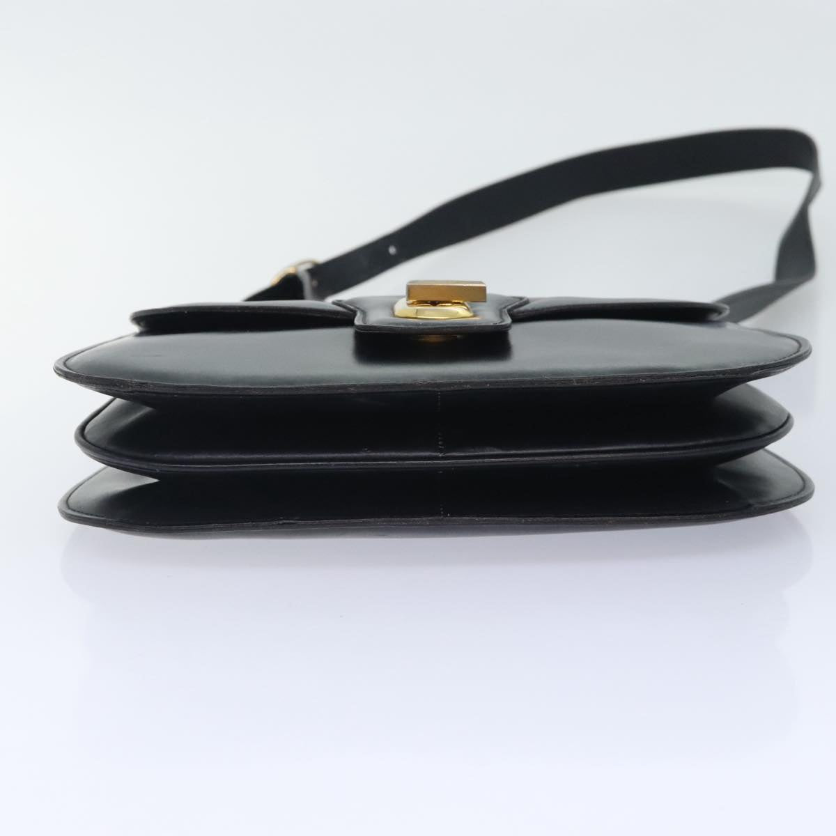 GUCCI Shoulder Bag Leather Black bs18161