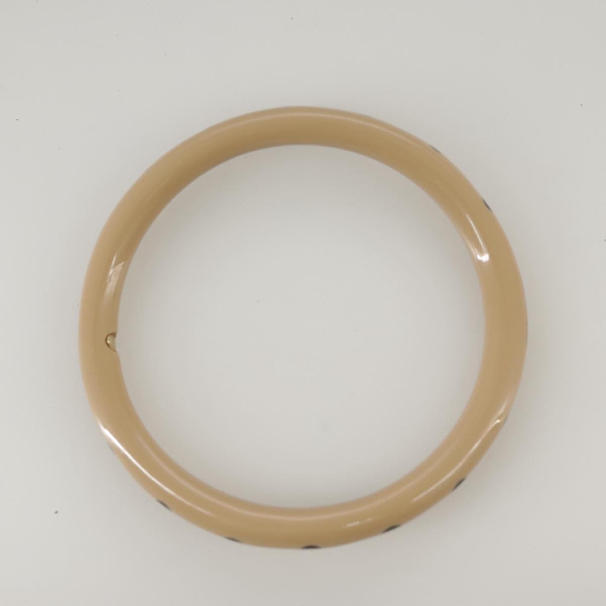 CHANEL Bracelet Plastic Beige CC bs18699
