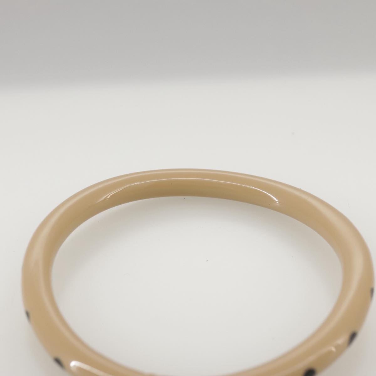 CHANEL Bracelet Plastic Beige CC bs18699