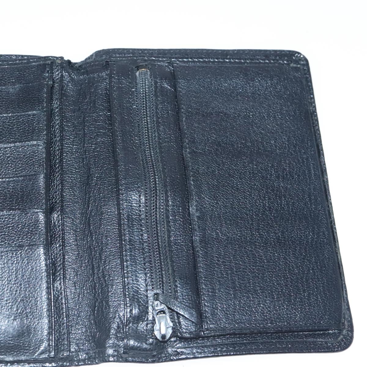 CHANEL COCO Mark Wallet Leather Black Gold CC bs18721