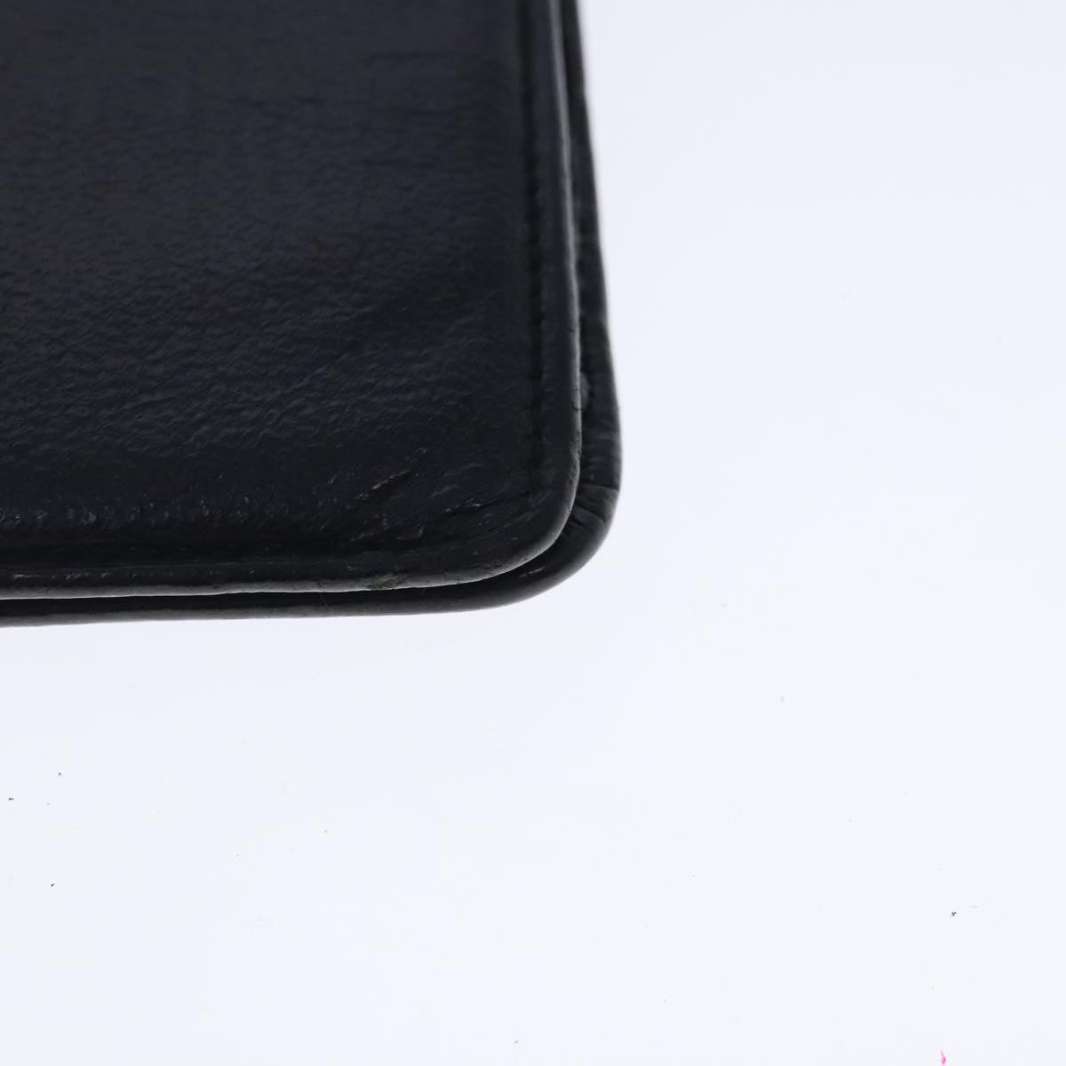 CHANEL COCO Mark Wallet Leather Black Gold CC bs18721