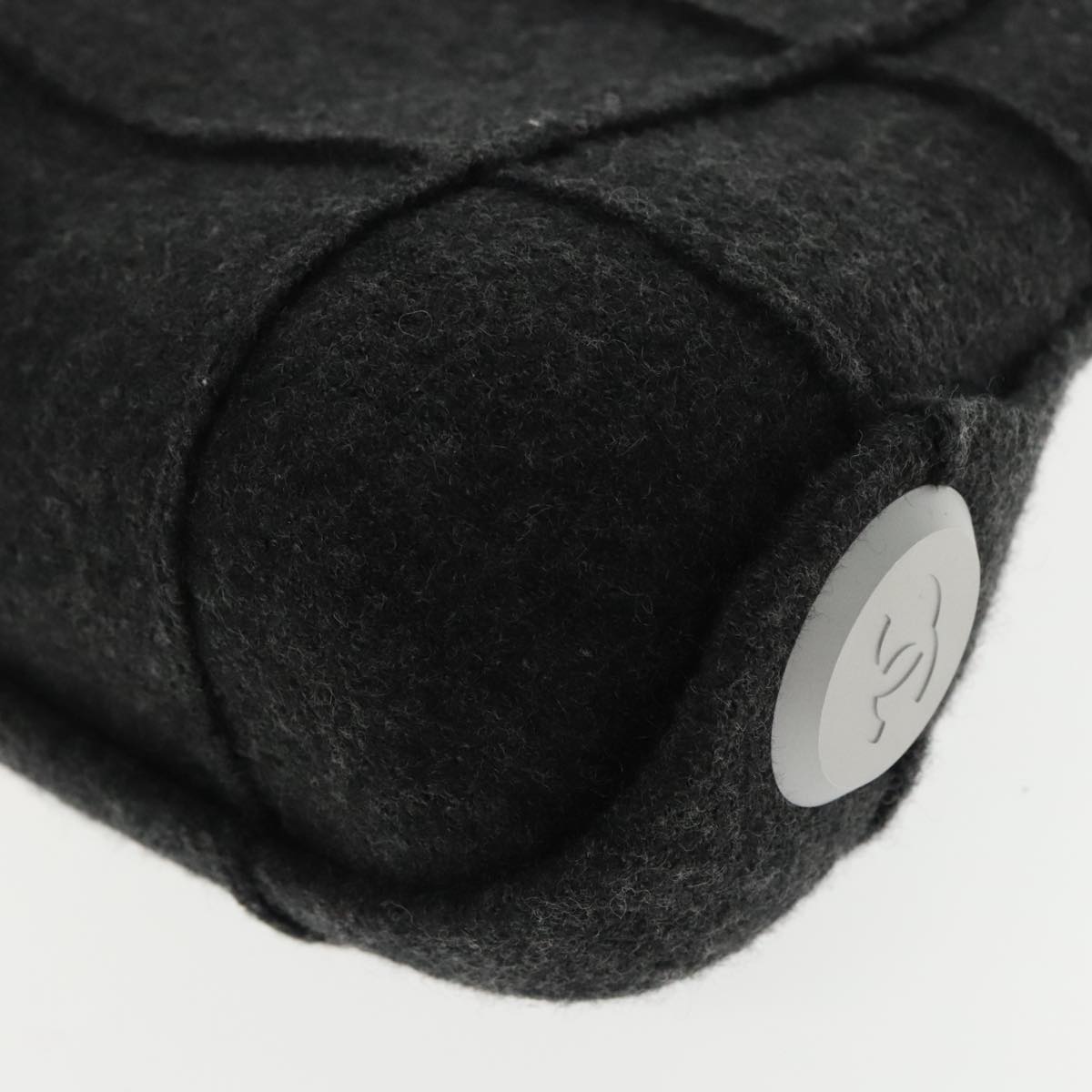 CHANEL Hip bag Hand Bag Wool Gray CC bs18826