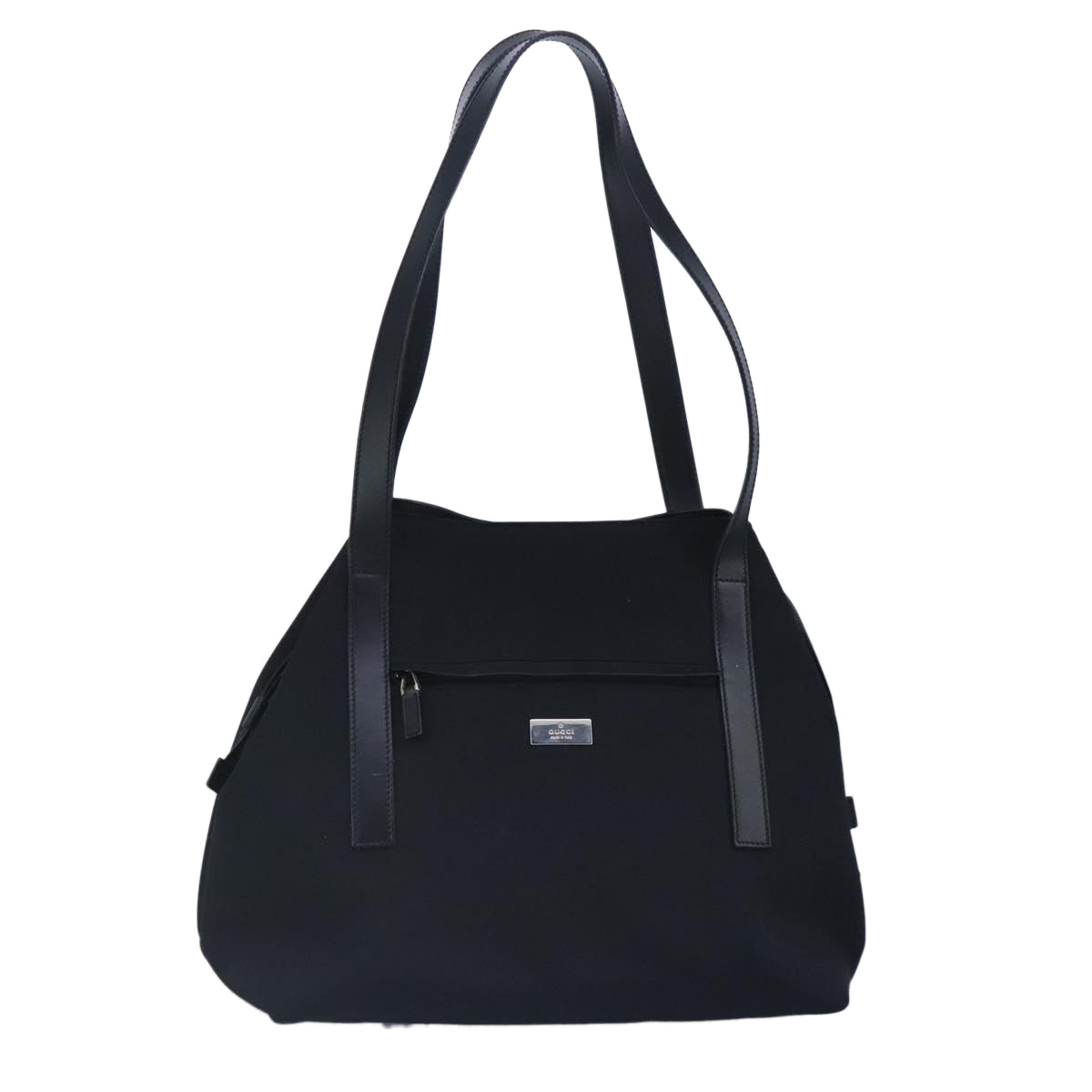GUCCI Shoulder Bag Canvas Black Silver bs19043
