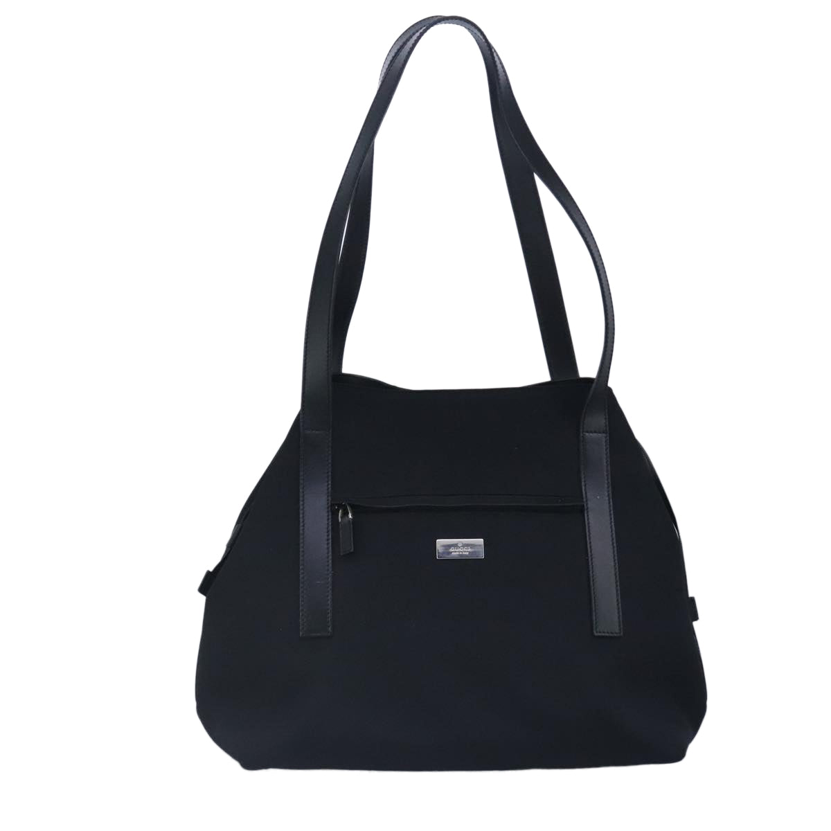 GUCCI Shoulder Bag Canvas Black Silver bs19043