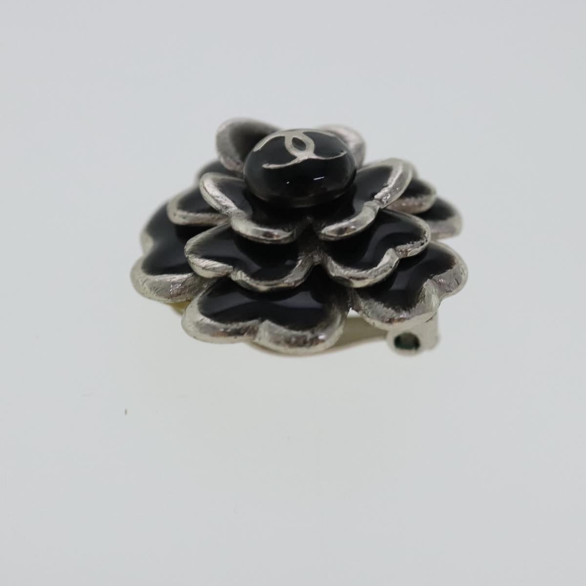 CHANEL Earring metal Black CC bs19065