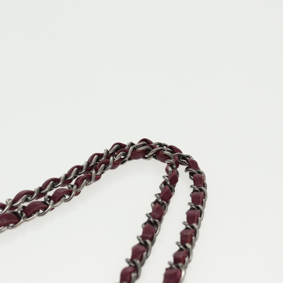 CHANEL Cruise line Chain Shoulder Bag Suede Purple CC bs19199A