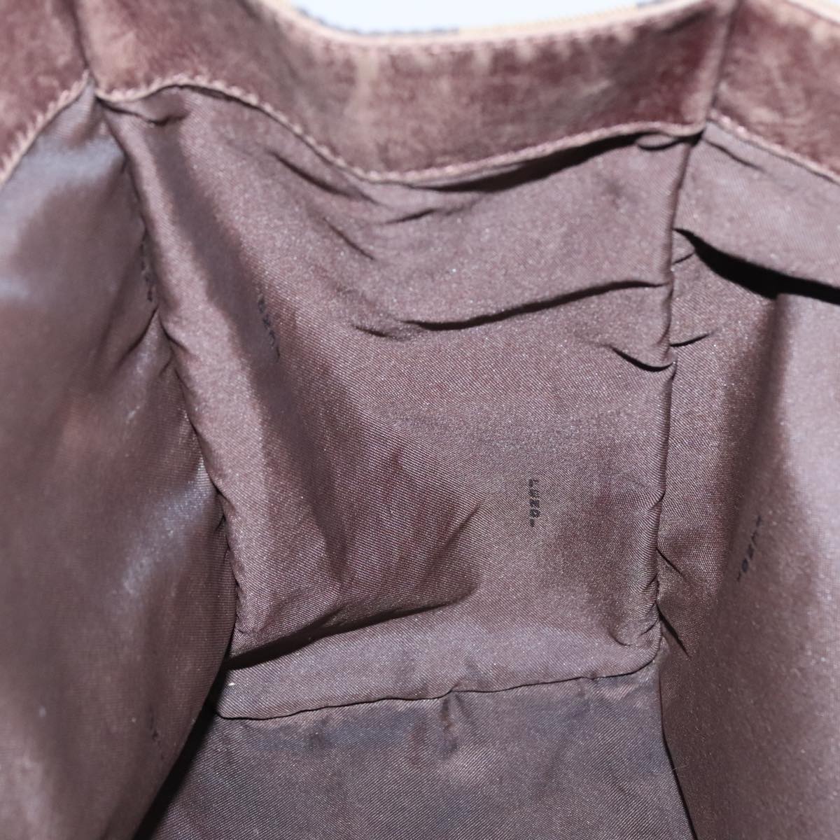 FENDI Pecan Canvas Tote Bag Brown Black Silver bs19422