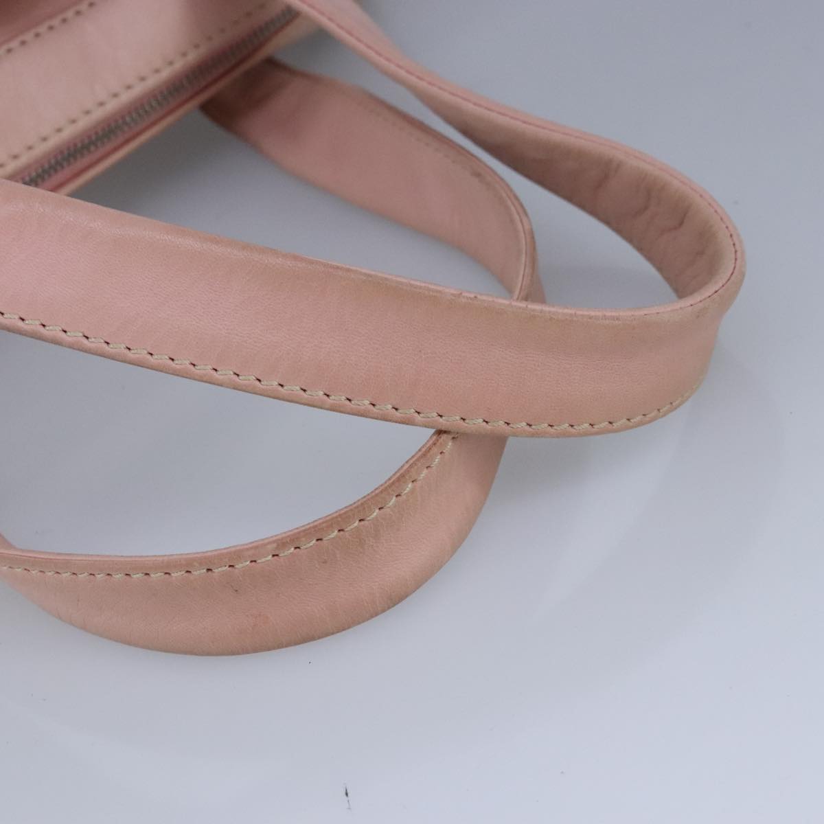 CHANEL Hand Bag Canvas Leather Pink Silver CC bs19432