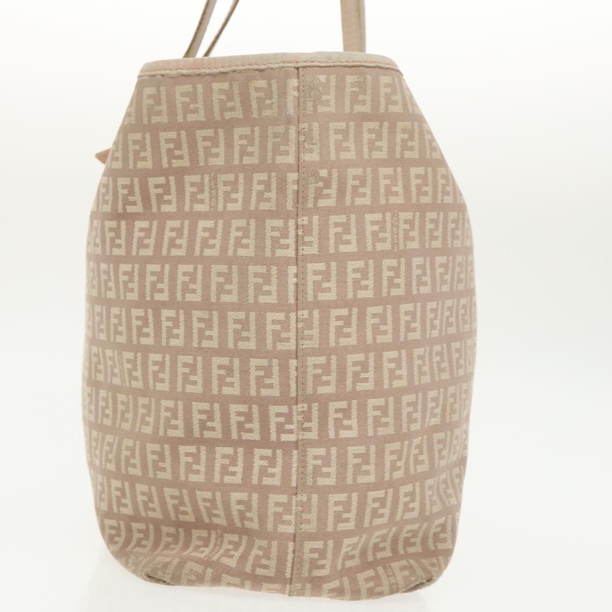 FENDI Zucchino Canvas Tote Bag Nylon Beige Gold bs19443