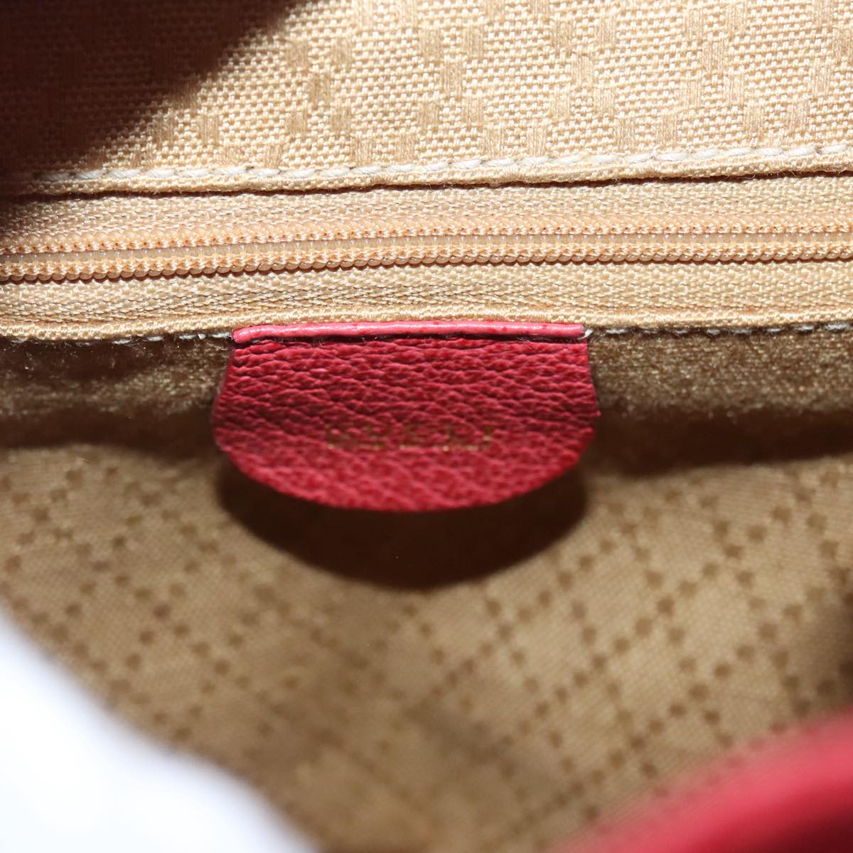 GUCCI Bamboo Backpack Suede Red Gold 003 58 0030 bs19461
