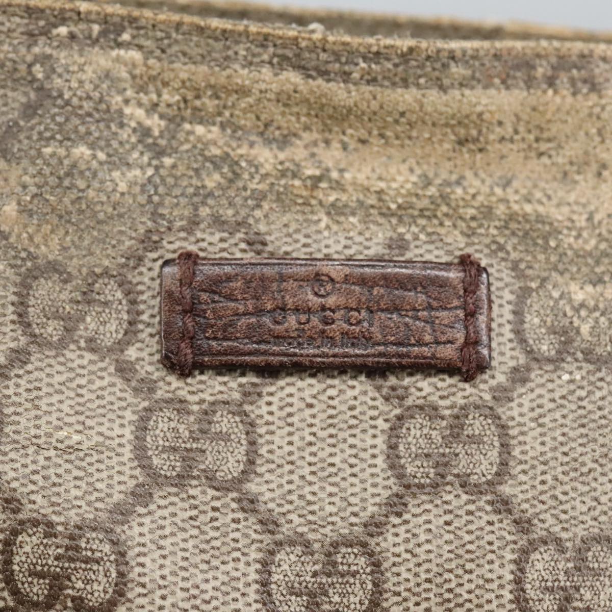 GUCCI GG Supreme Shoulder Bag PVC Beige 141626 bs19483